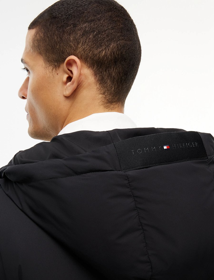 Tommy Hilfiger - DOWN HOODED PUFFER JKT - forede jakker - black - 3