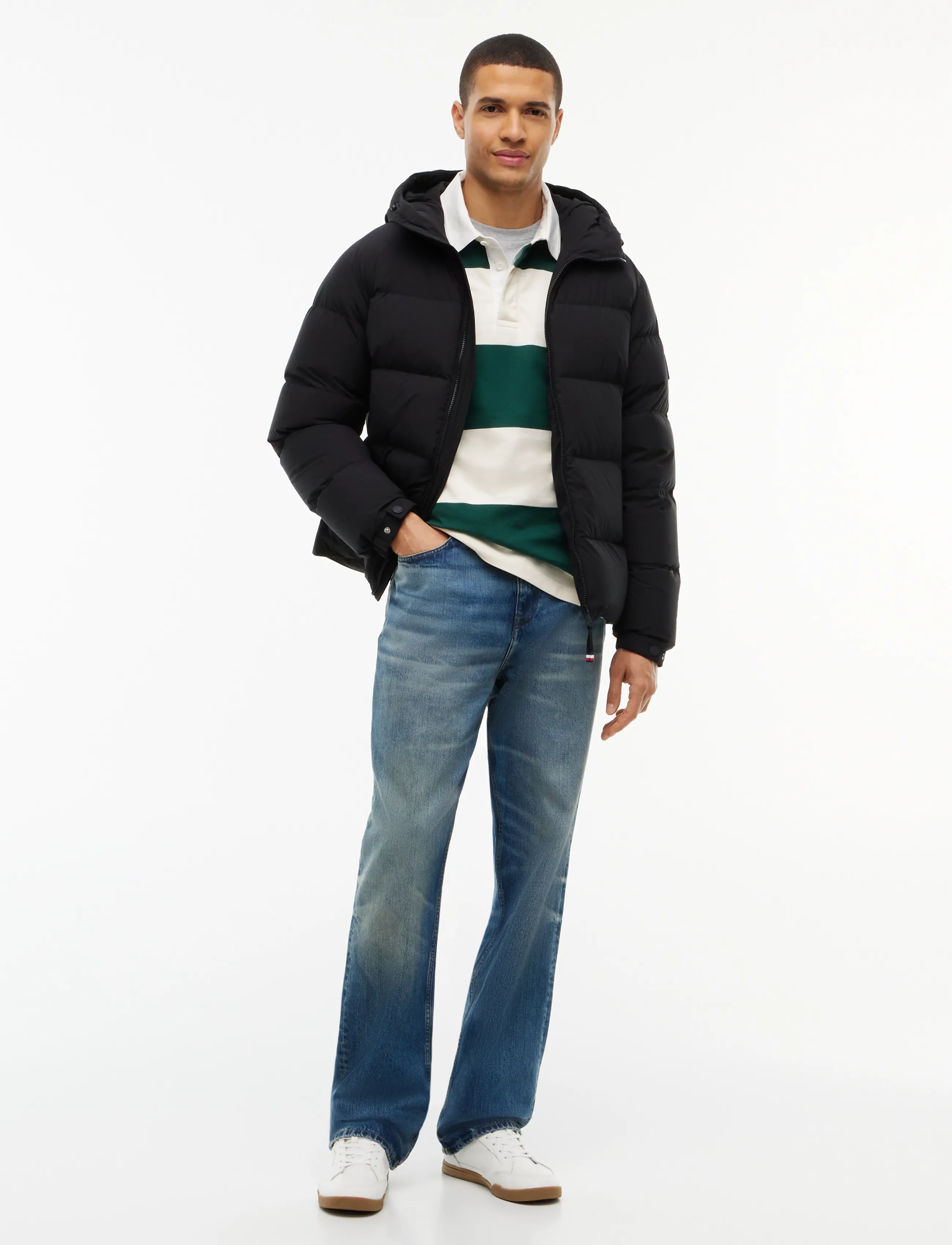 Tommy Hilfiger - DOWN HOODED PUFFER JKT - forede jakker - black - 4