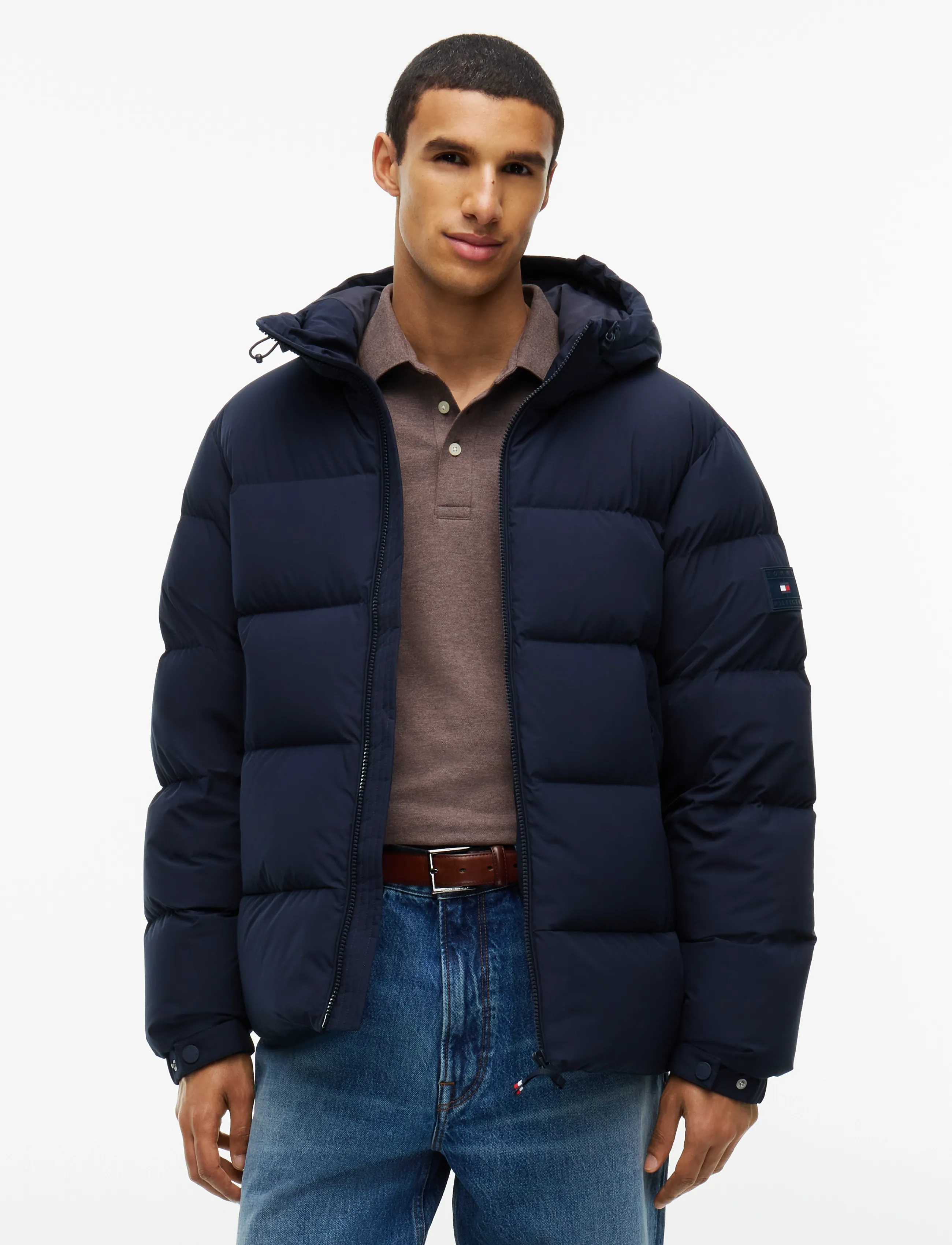 Tommy Hilfiger DOWN HOODED PUFFER JKT - Jackor - NAVY BLUE / navy