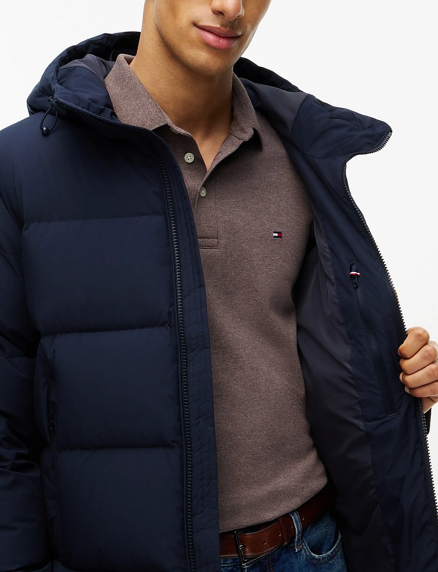 Tommy Hilfiger - DOWN HOODED PUFFER JKT - fodrade jackor - navy blue - 4