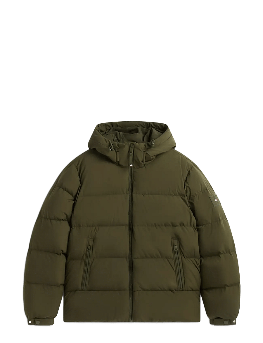 Tommy Hilfiger - DOWN HOODED PUFFER JKT - padded jackets - primordial green - 1