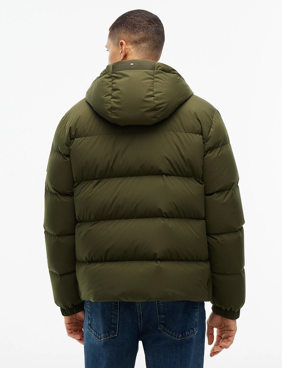 Tommy Hilfiger - DOWN HOODED PUFFER JKT - padded jackets - primordial green - 2