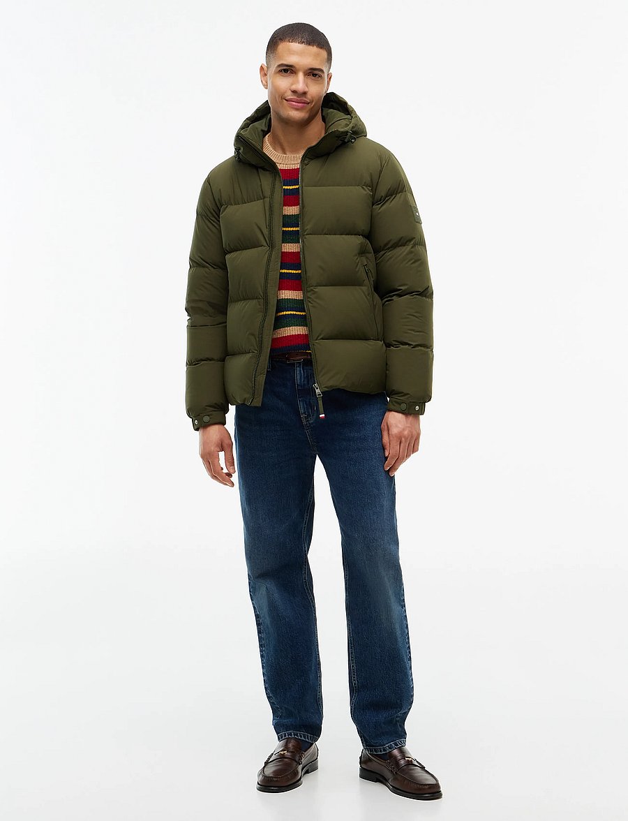 Tommy Hilfiger - DOWN HOODED PUFFER JKT - padded jackets - primordial green - 4