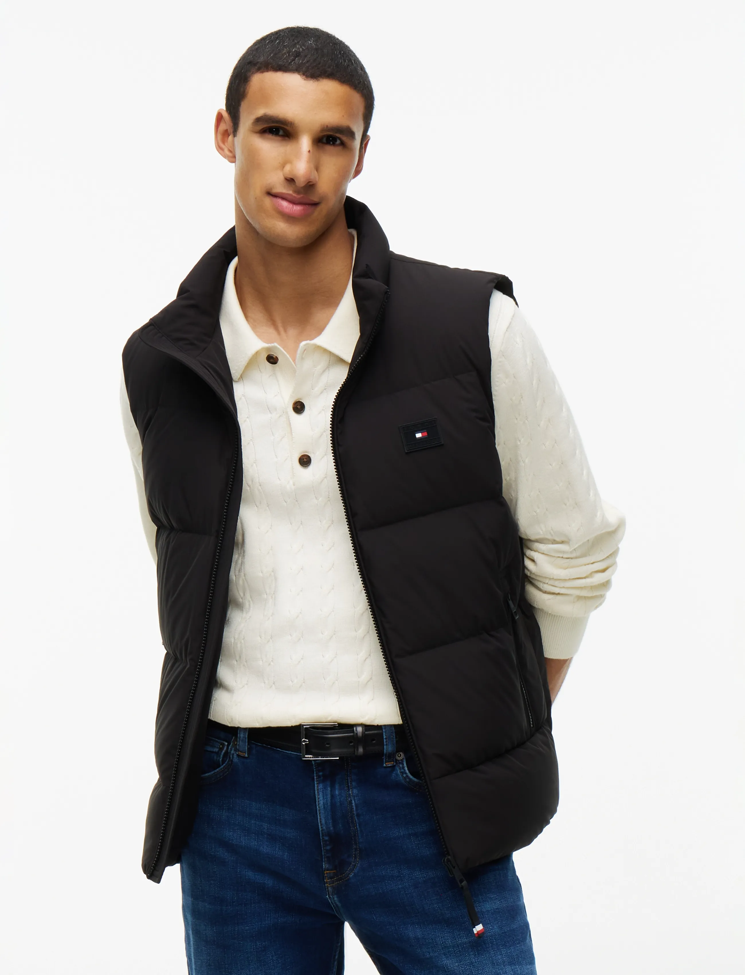 Tommy Hilfiger DOWN VEST - Tøj - BLACK / black