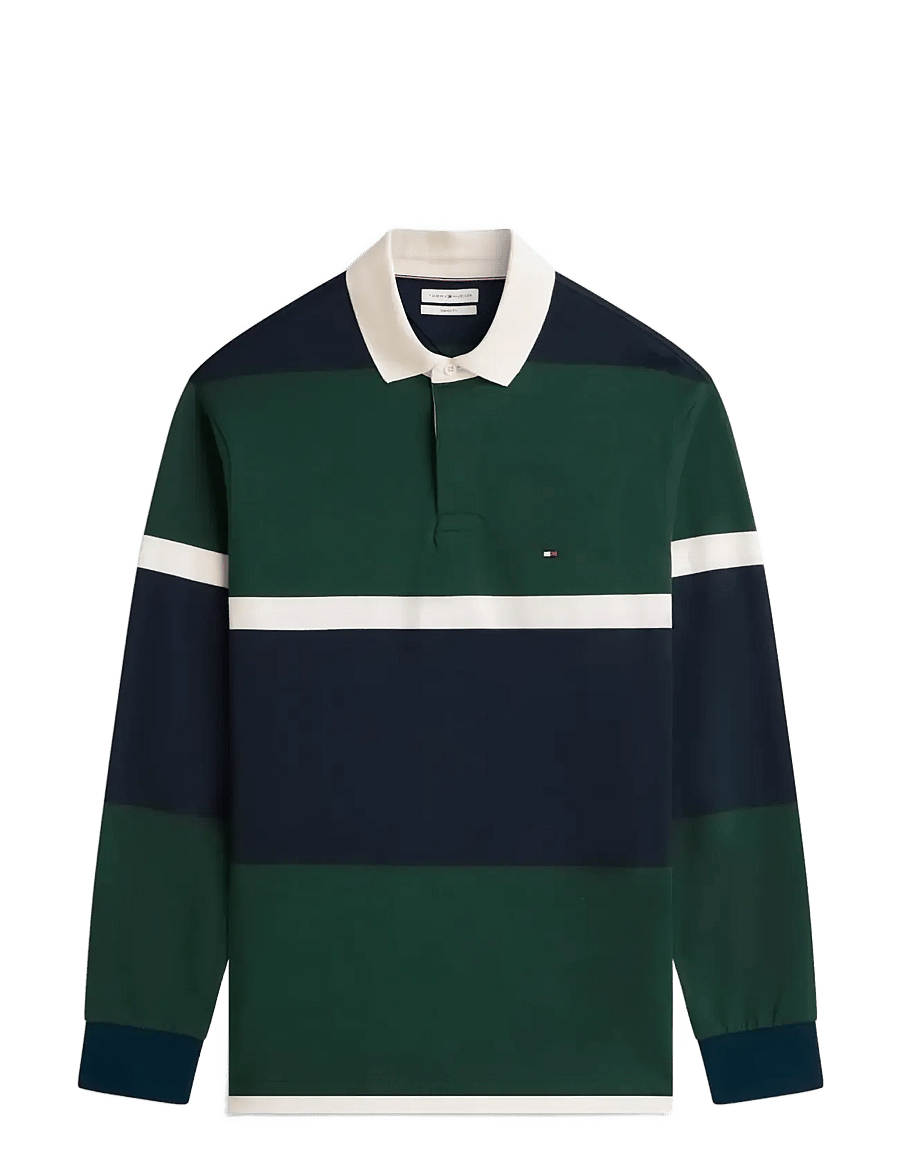 Tommy Hilfiger - LS COLORBLOCK CLASSIC FIT POLO - kurzärmelig - nocturnal green multi - 1