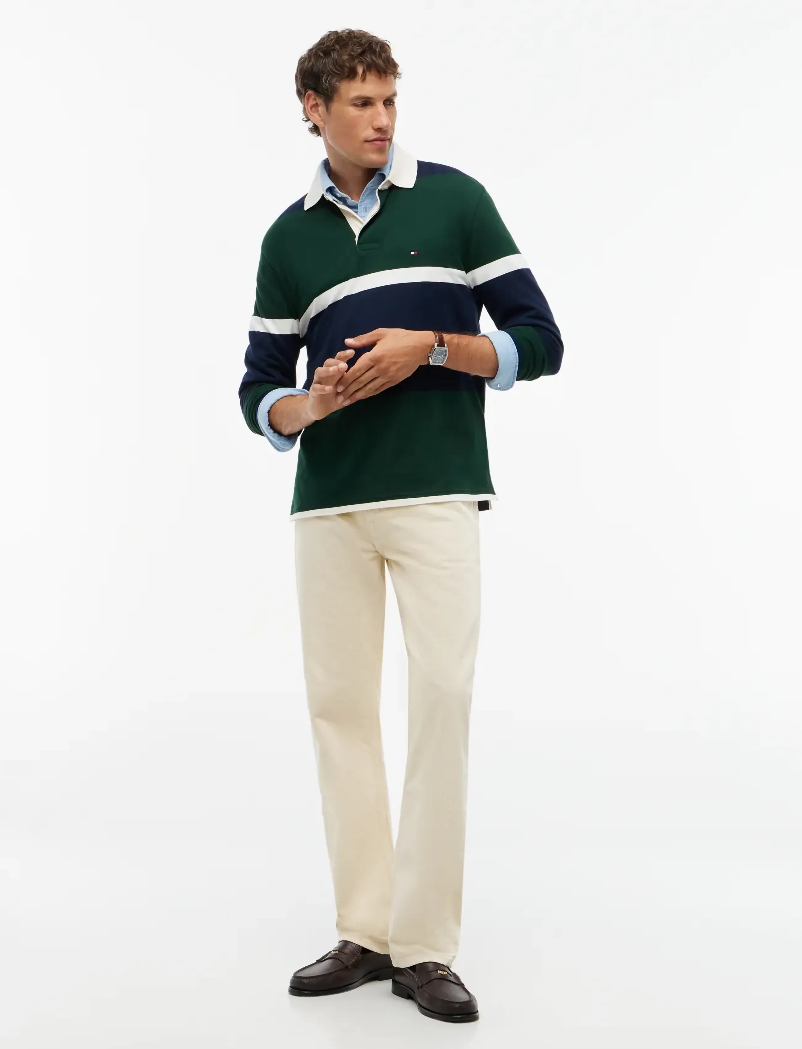 Tommy Hilfiger - LS COLORBLOCK CLASSIC FIT POLO - kurzärmelig - nocturnal green   multi - 4