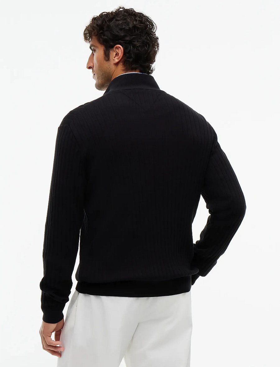 Tommy Hilfiger - SEASONAL STRUCTURE ZIPMOCK - pullover mit halbem reißverschluss - black - 2