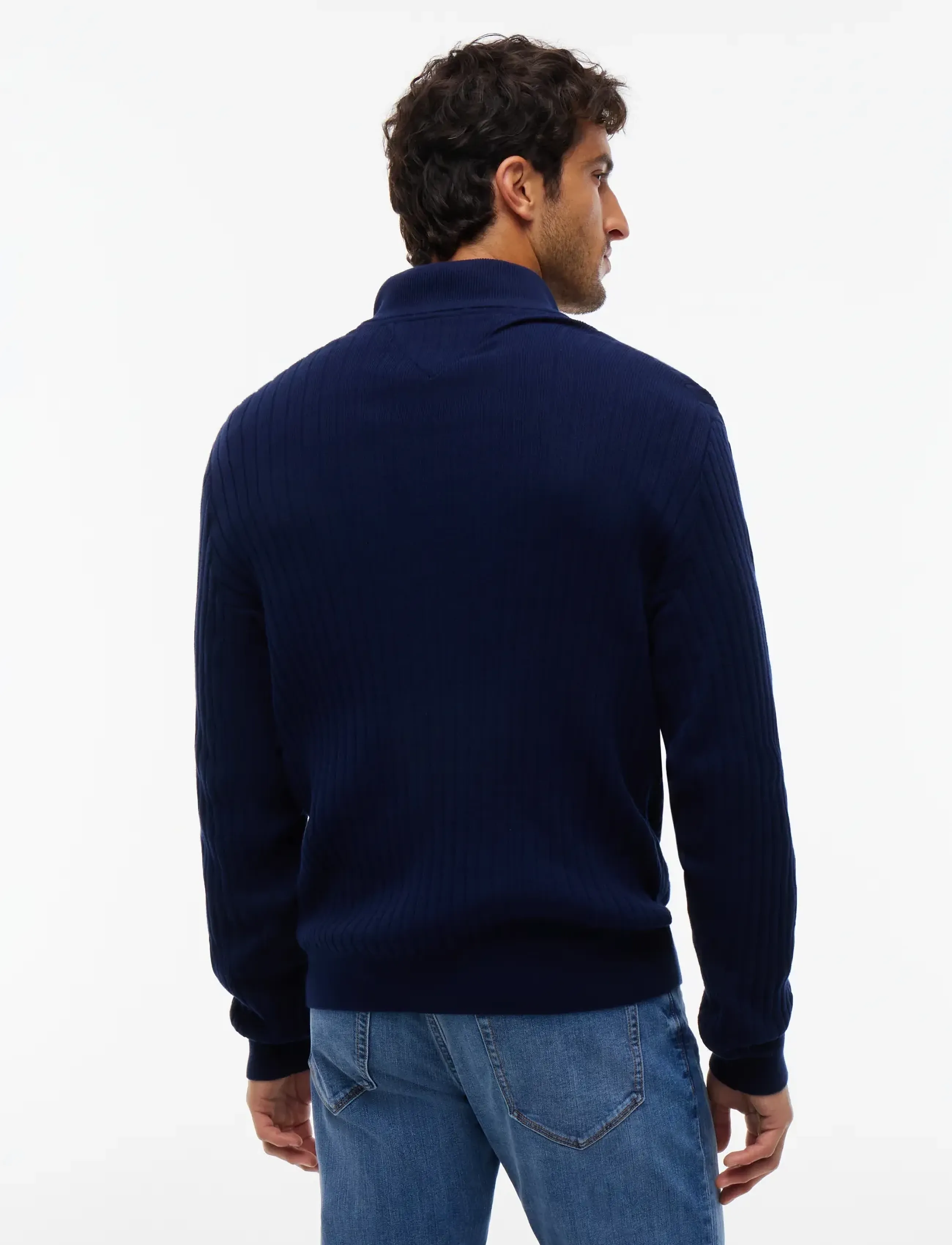 Tommy Hilfiger - SEASONAL STRUCTURE ZIPMOCK - pullover mit halbem reißverschluss - carbon navy - 2