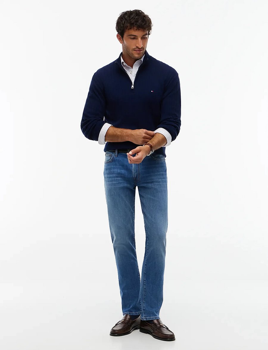 Tommy Hilfiger - SEASONAL STRUCTURE ZIPMOCK - pullover mit halbem reißverschluss - carbon navy - 4