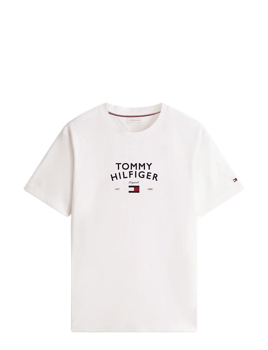 Tommy Hilfiger - BRAND LOVE BIG ARCH TEE - short-sleeved t-shirts - white - 0