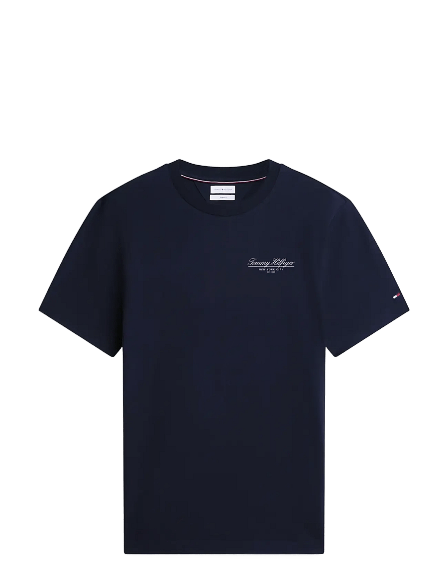 Tommy Hilfiger - BRAND LOVE SMALL SCRIPT TEE - short-sleeved t-shirts - navy blue - 1
