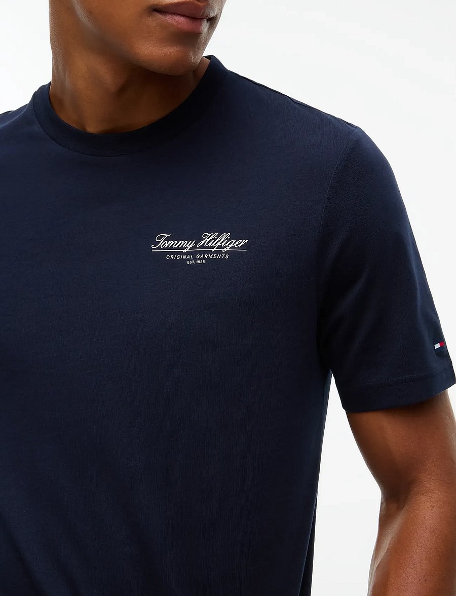 Tommy Hilfiger - BRAND LOVE SMALL SCRIPT TEE - short-sleeved t-shirts - navy blue - 3