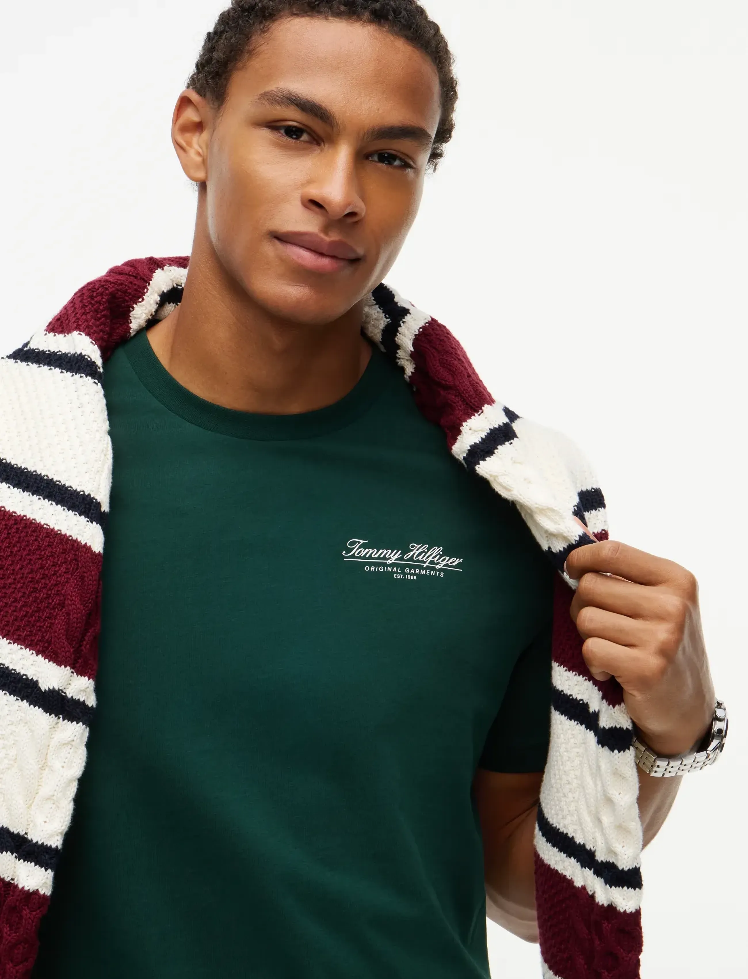 Tommy Hilfiger - BRAND LOVE SMALL SCRIPT TEE - lühikeste varrukatega t-särgid - nocturnal green - 3