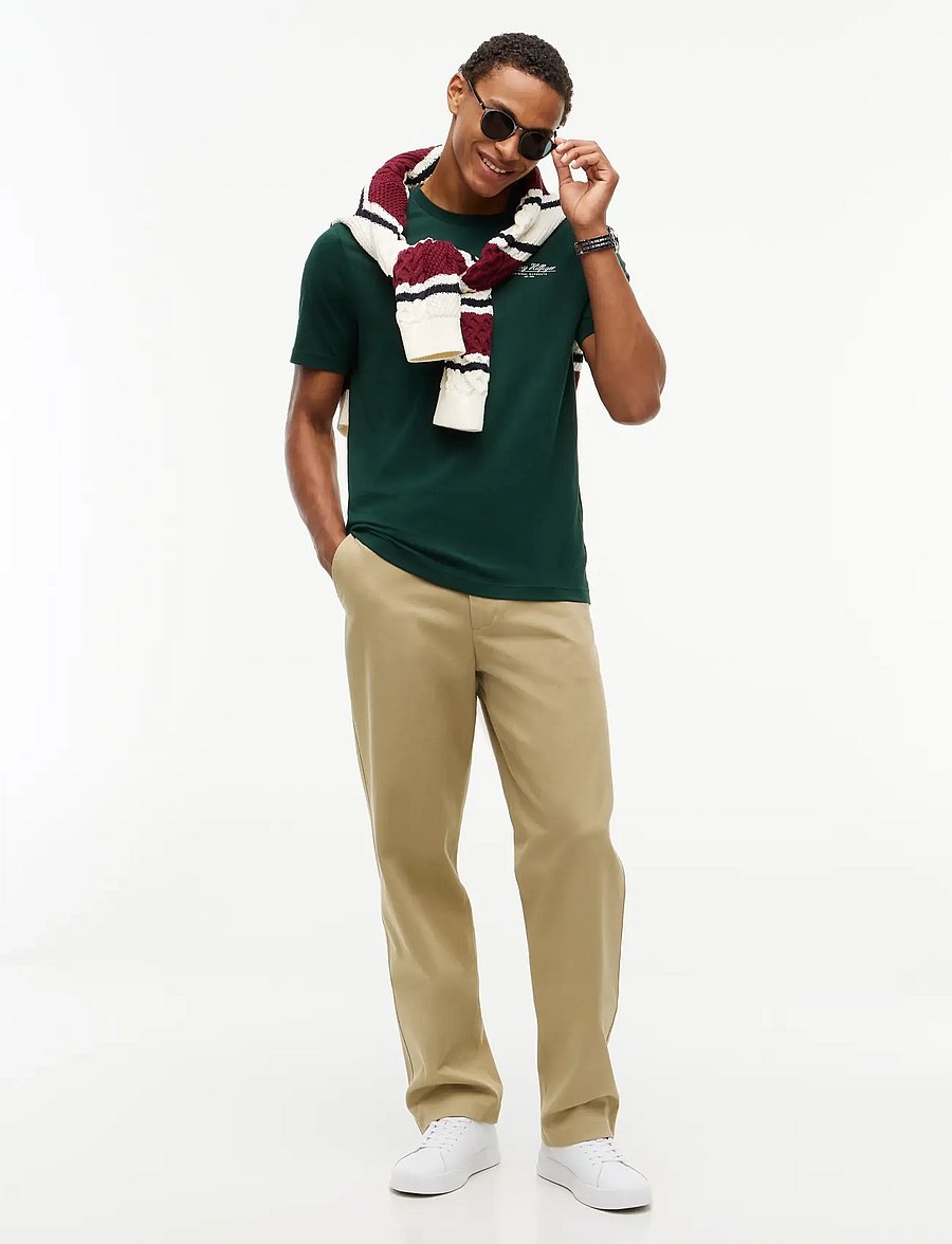 Tommy Hilfiger - BRAND LOVE SMALL SCRIPT TEE - lühikeste varrukatega t-särgid - nocturnal green - 4