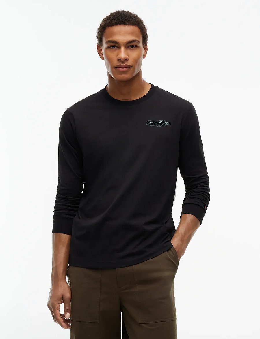 Tommy Hilfiger - BRAND LOVE SMALL SCRIPT LS TEE - black - 0