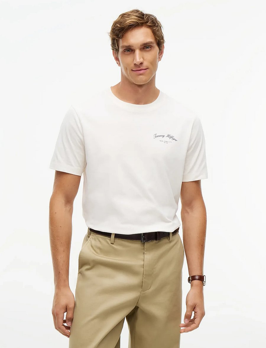 Tommy Hilfiger - SEASONAL GRAPHIC STORY TEE 2 - kurzärmelige t-shirts - ivory petal - 0