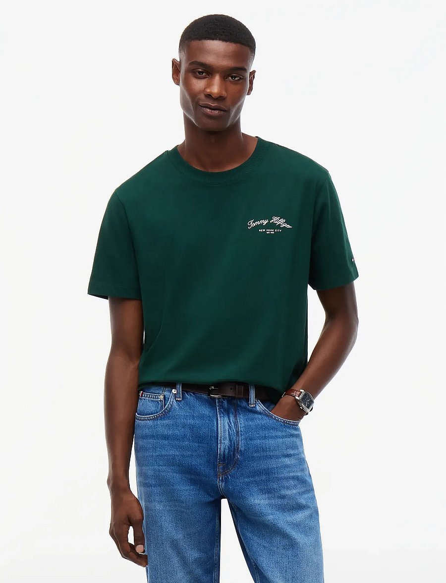 Tommy Hilfiger - SEASONAL GRAPHIC STORY TEE 2 - nocturnal green - 0
