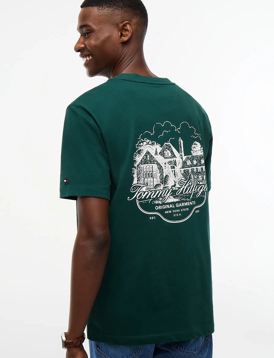 Tommy Hilfiger - SEASONAL GRAPHIC STORY TEE 2 - nocturnal green - 3