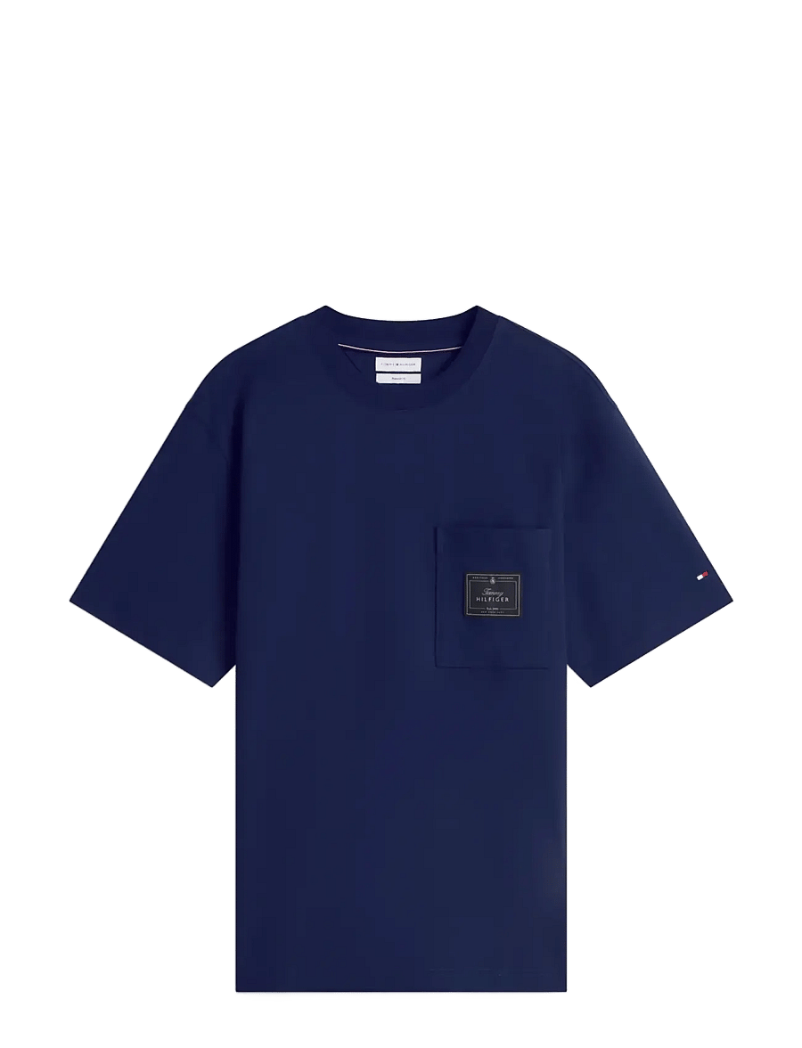 Tommy Hilfiger - POCKET LABEL TEE - carbon navy - 1