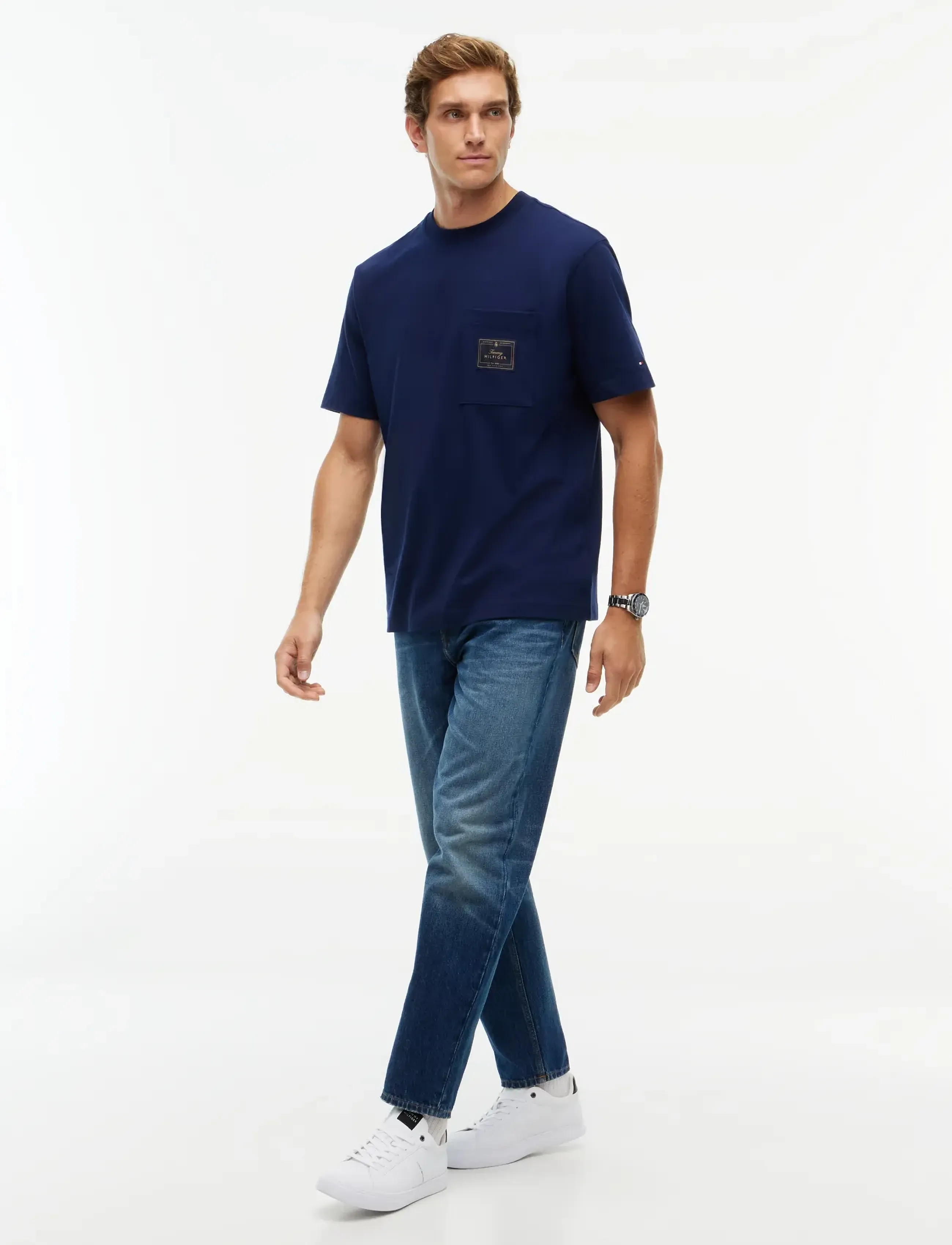 Tommy Hilfiger - POCKET LABEL TEE - carbon navy - 4