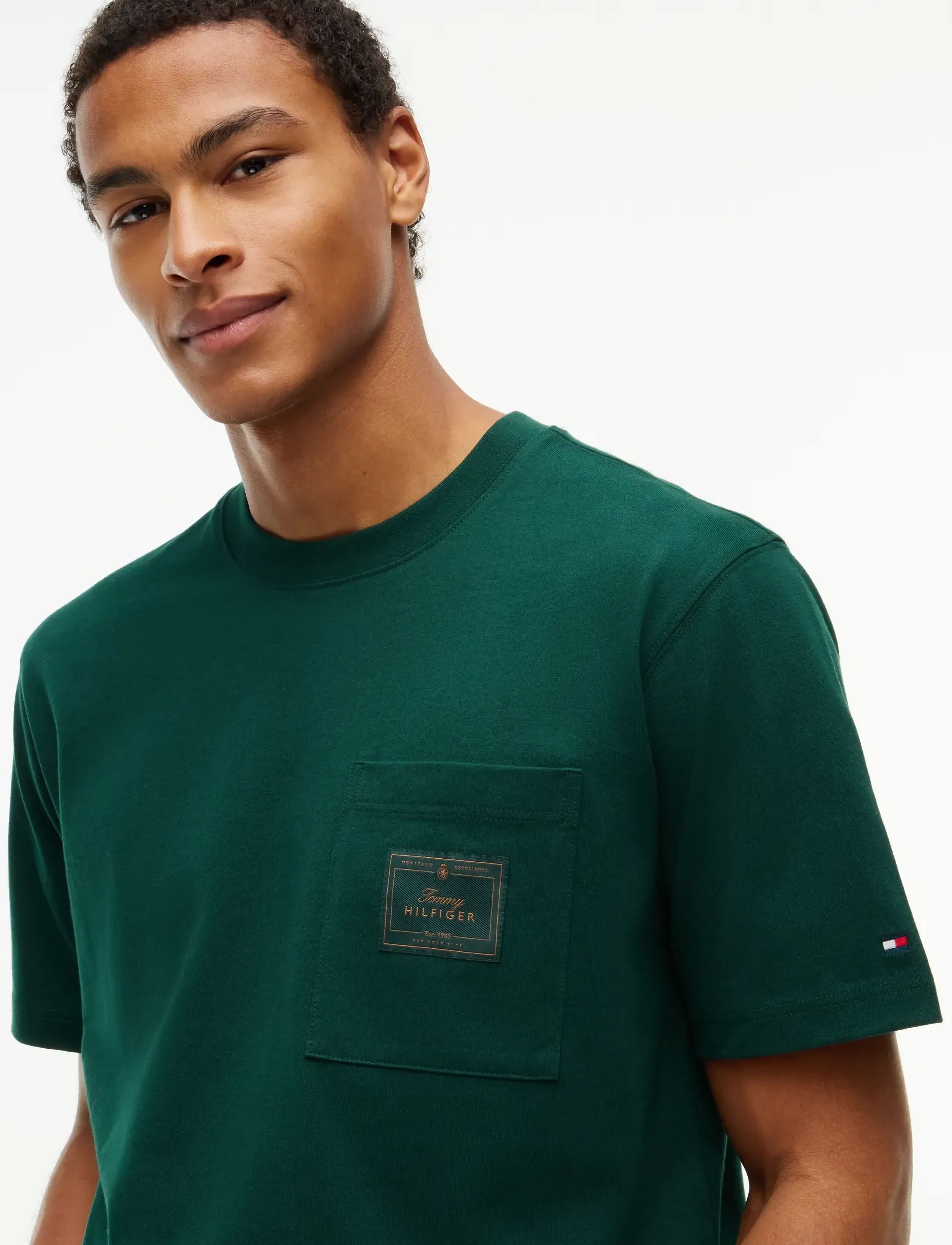 Tommy Hilfiger - POCKET LABEL TEE - nocturnal green - 3