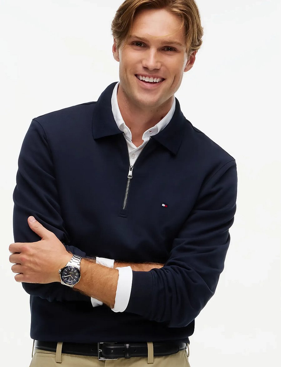 Tommy Hilfiger - ESSENTIAL TERRY ZIP RUGBY - langärmelig - navy blue - 3