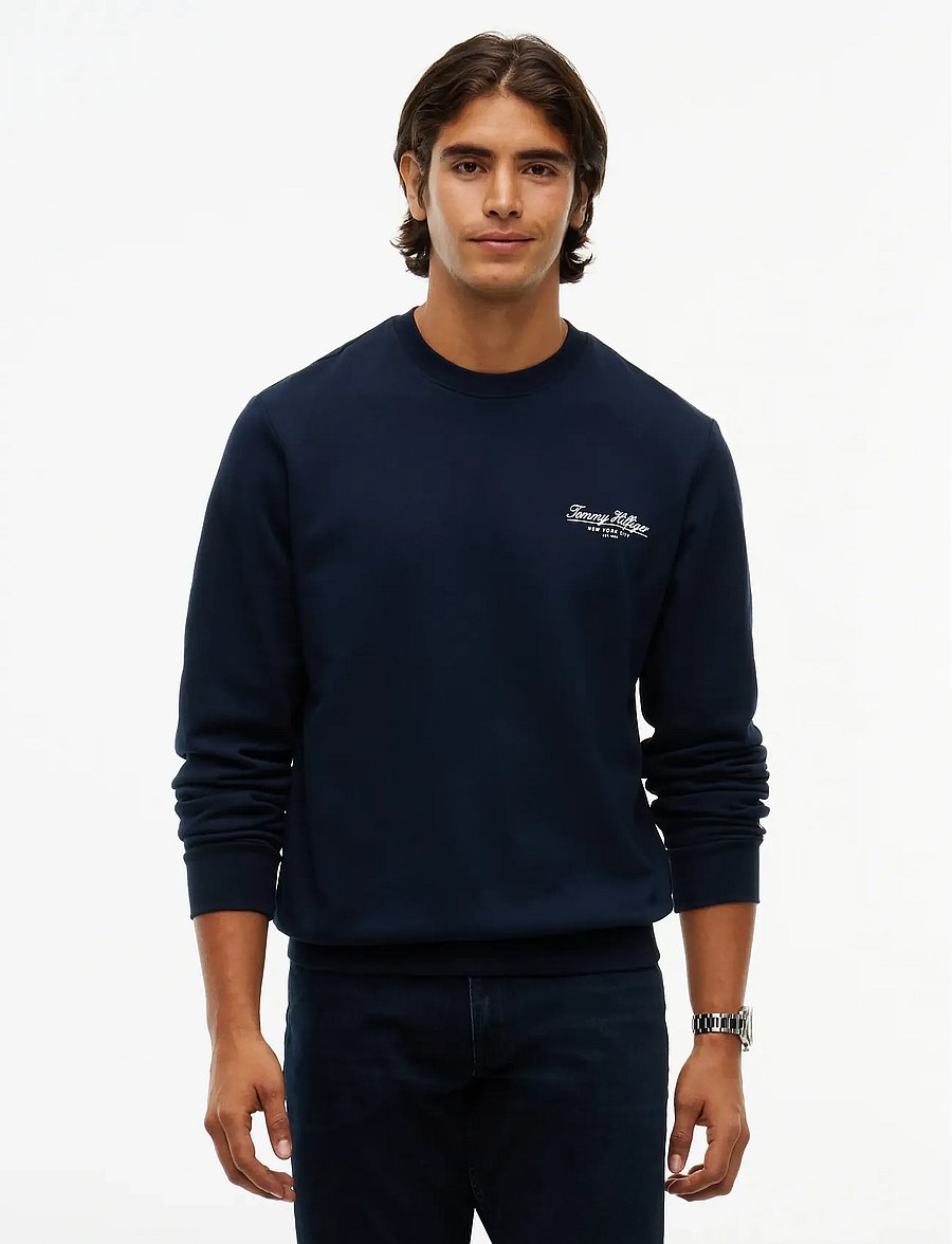 Tommy Hilfiger - BRAND LOVE SCRIPT SWEATSHIRT - navy blue - 0