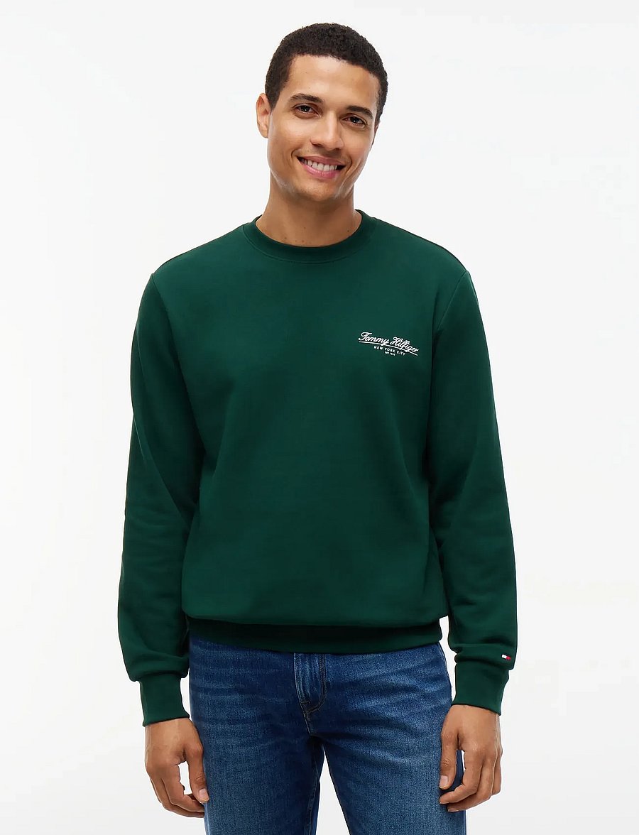 Tommy Hilfiger - BRAND LOVE SCRIPT SWEATSHIRT - sweatshirts - nocturnal green - 0