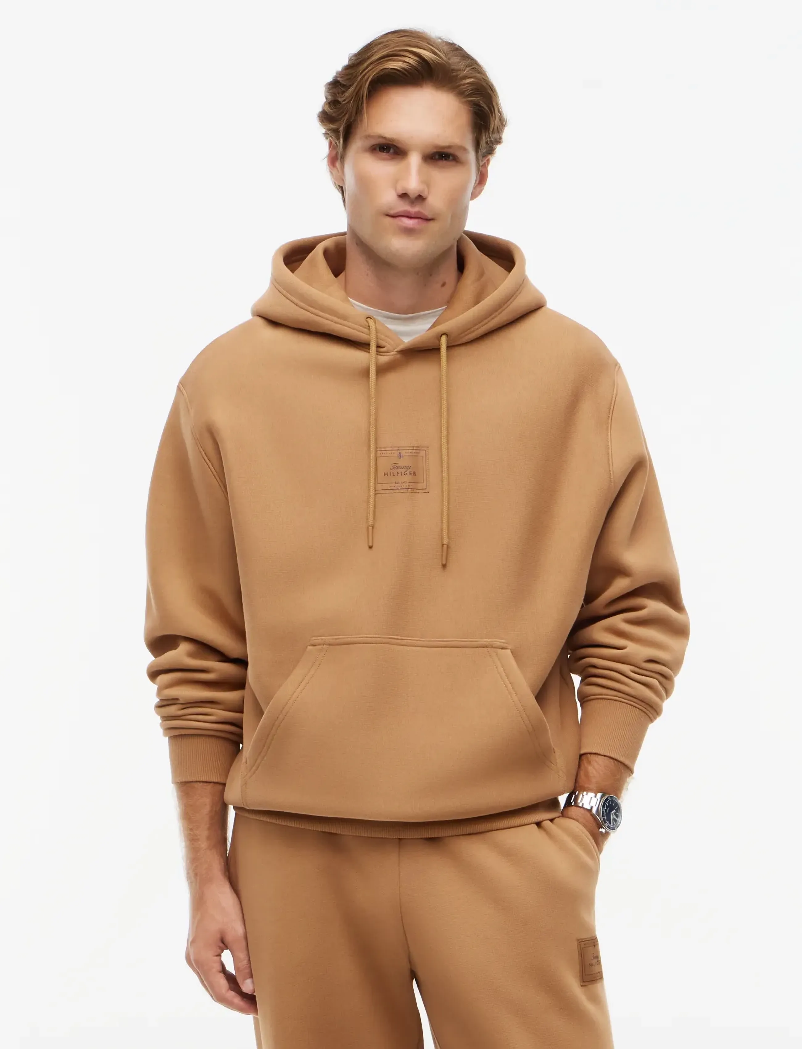 Tommy Hilfiger SEASONAL GRAPHIC BADGE HOODIE - Kapuzenpullover - TAWNY / brown