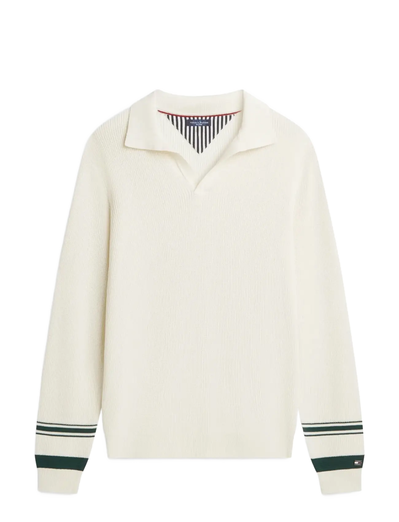 Tommy Hilfiger NY OPEN COLLAR SWEATER POLO - Polostrik - IVORY PETAL / cream