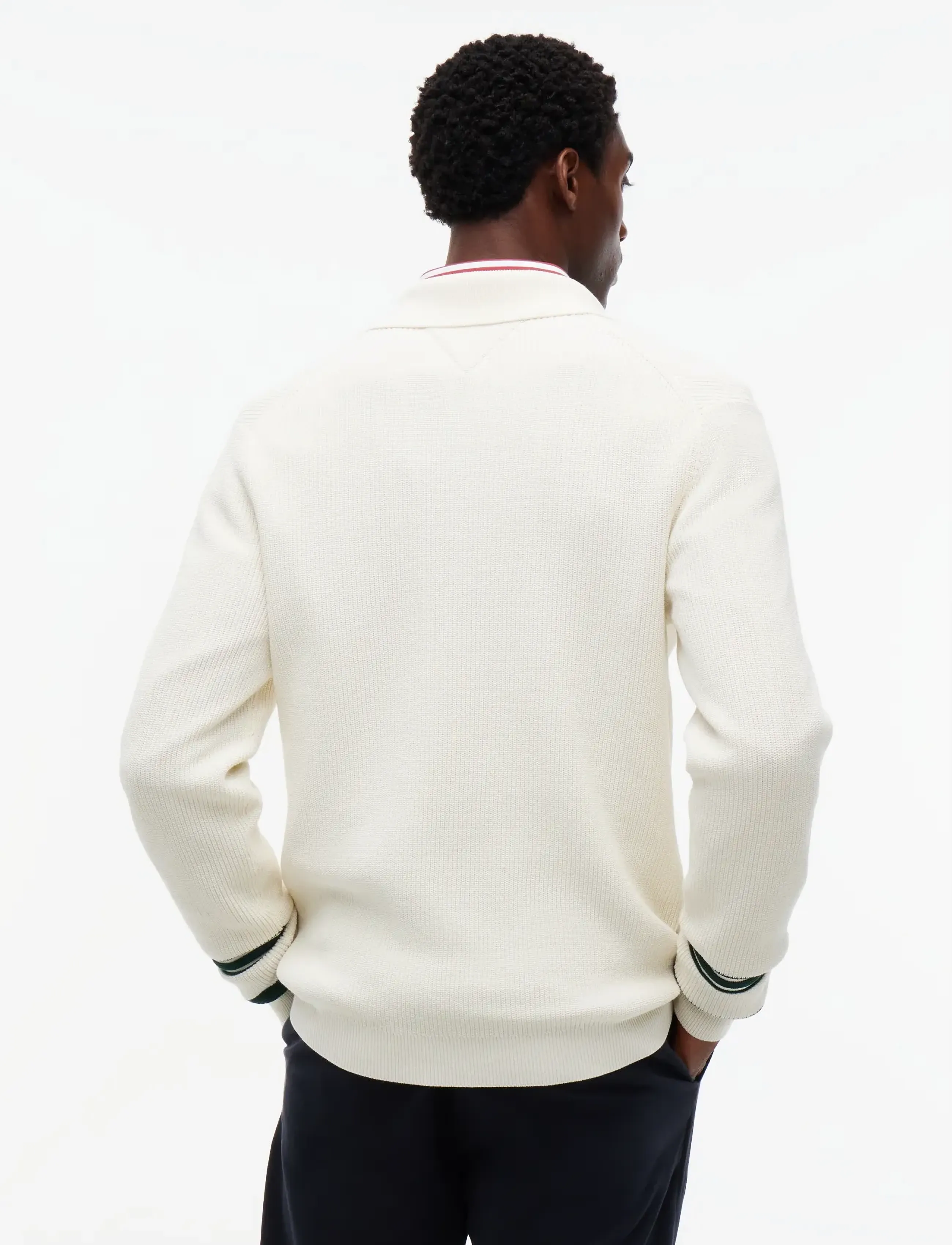 Tommy Hilfiger - NY OPEN COLLAR SWEATER POLO - ivory petal - 2