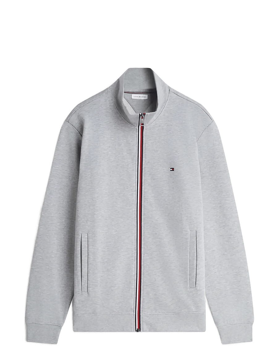Tommy Hilfiger - RWB TIPPING TRACK JACKET - sweatshirts - light grey heather - 1