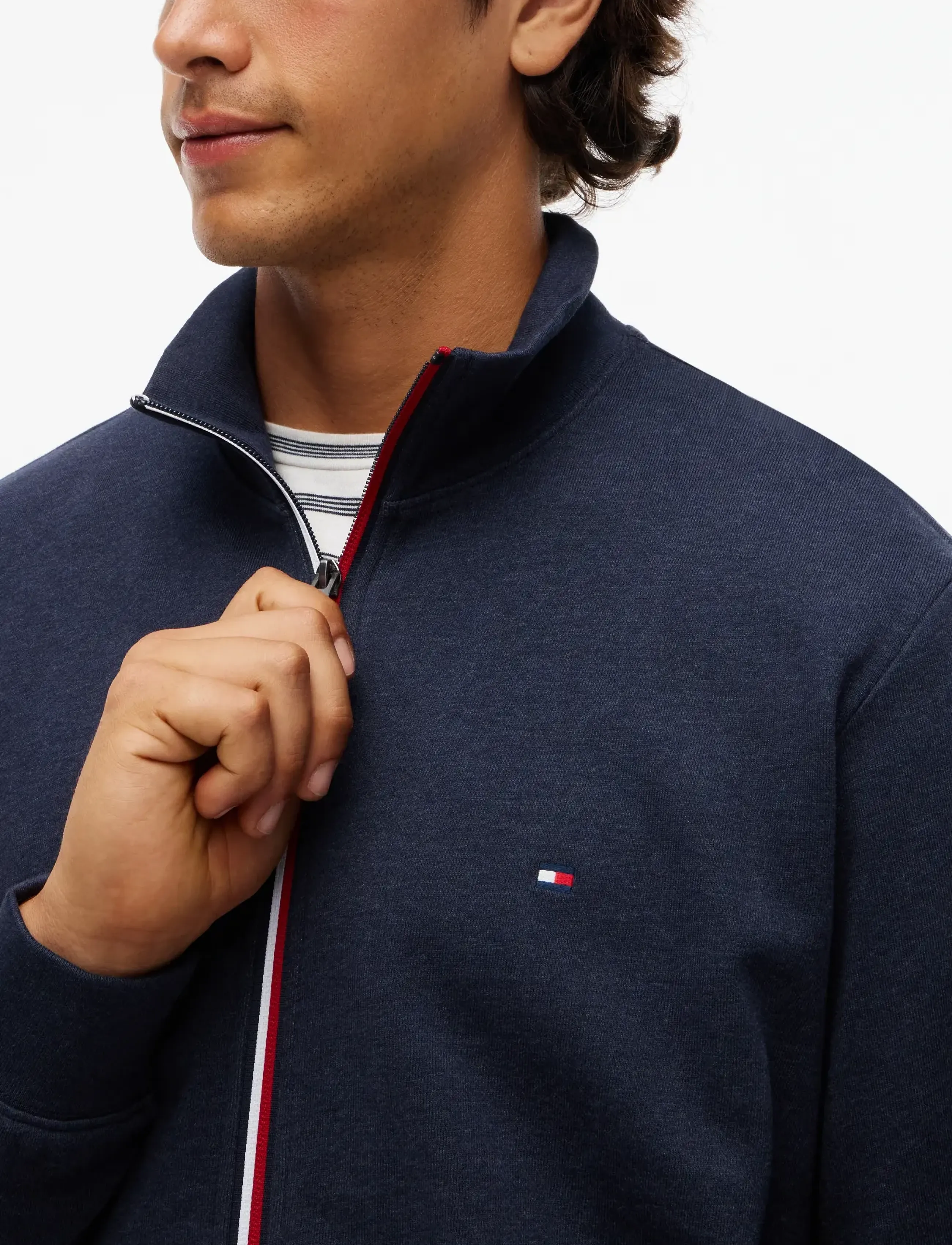 Tommy Hilfiger - RWB TIPPING TRACK JACKET - shoppa efter tillfälle - navy blue heather - 3