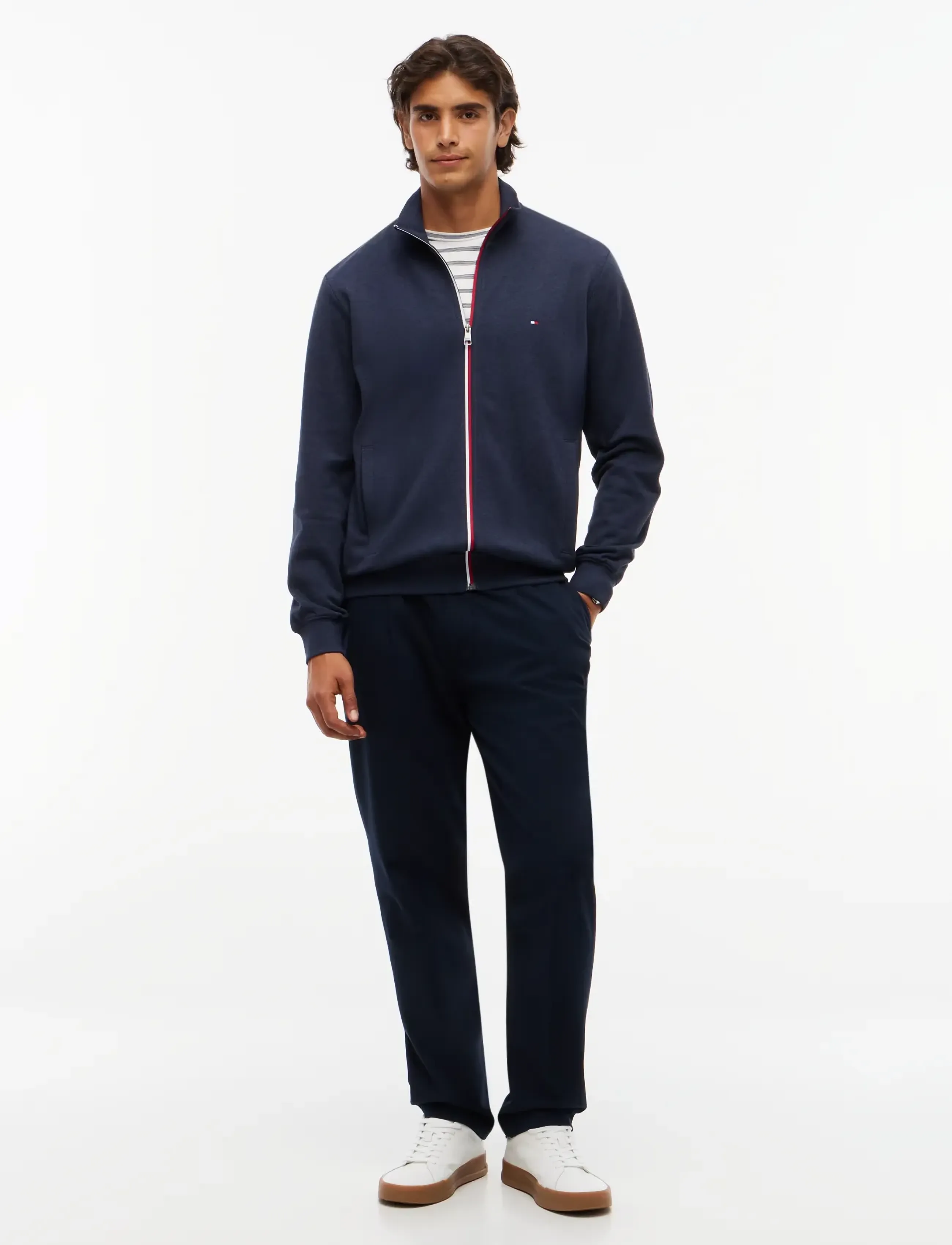Tommy Hilfiger - RWB TIPPING TRACK JACKET - shoppa efter tillfälle - navy blue heather - 4