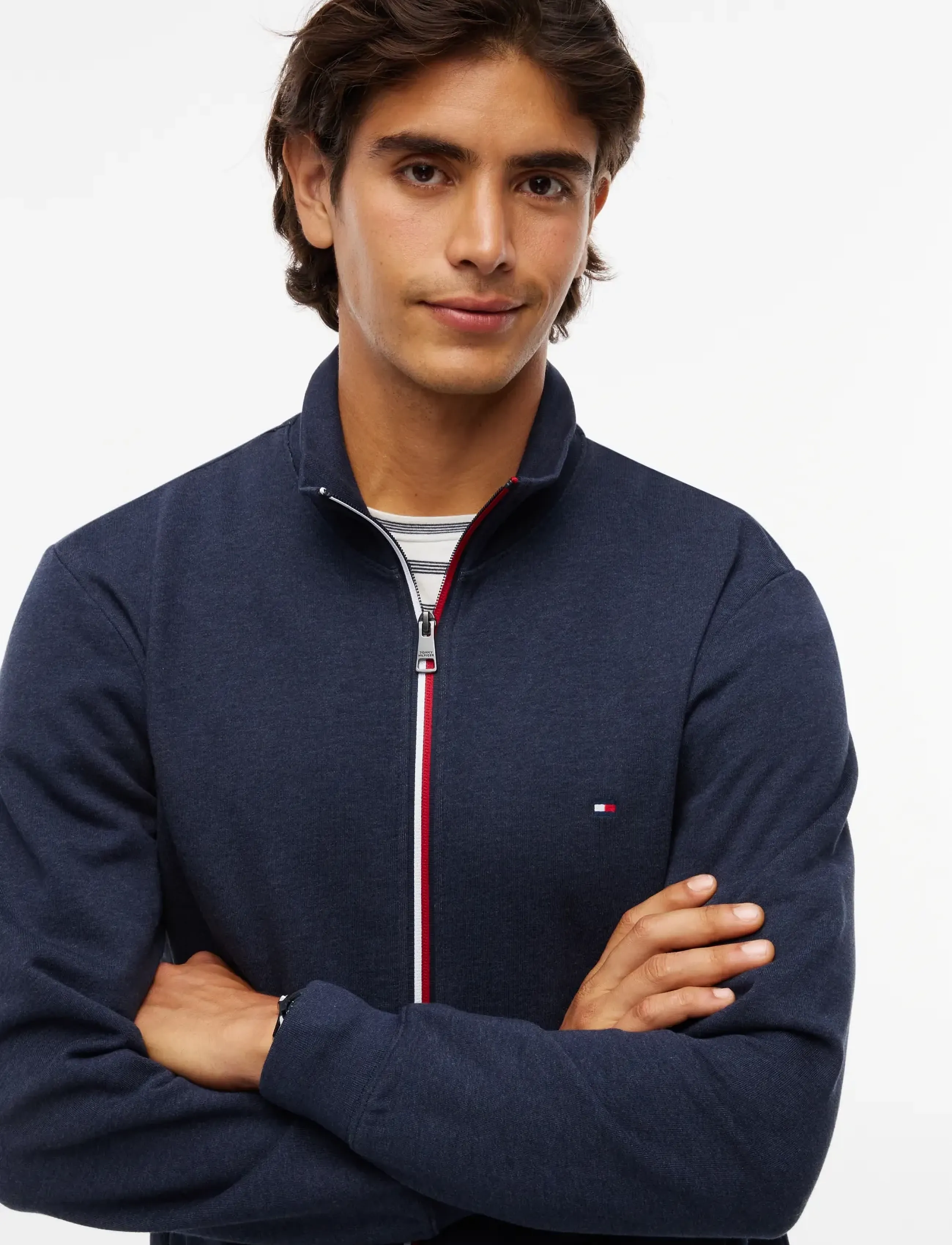 Tommy Hilfiger - RWB TIPPING TRACK JACKET - shoppa efter tillfälle - navy blue heather - 5