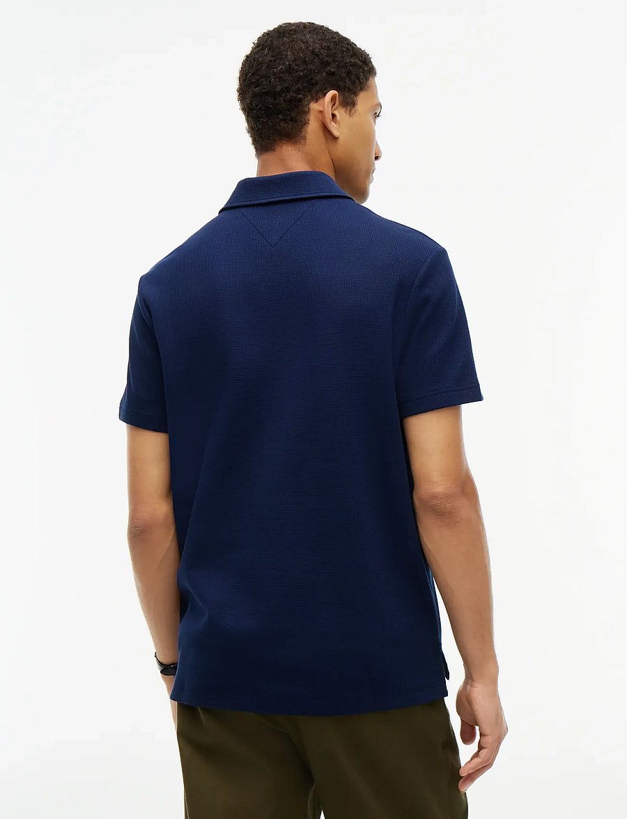 Tommy Hilfiger - S/S WAFFLE POLO - kortärmade pikéer - carbon navy - 2