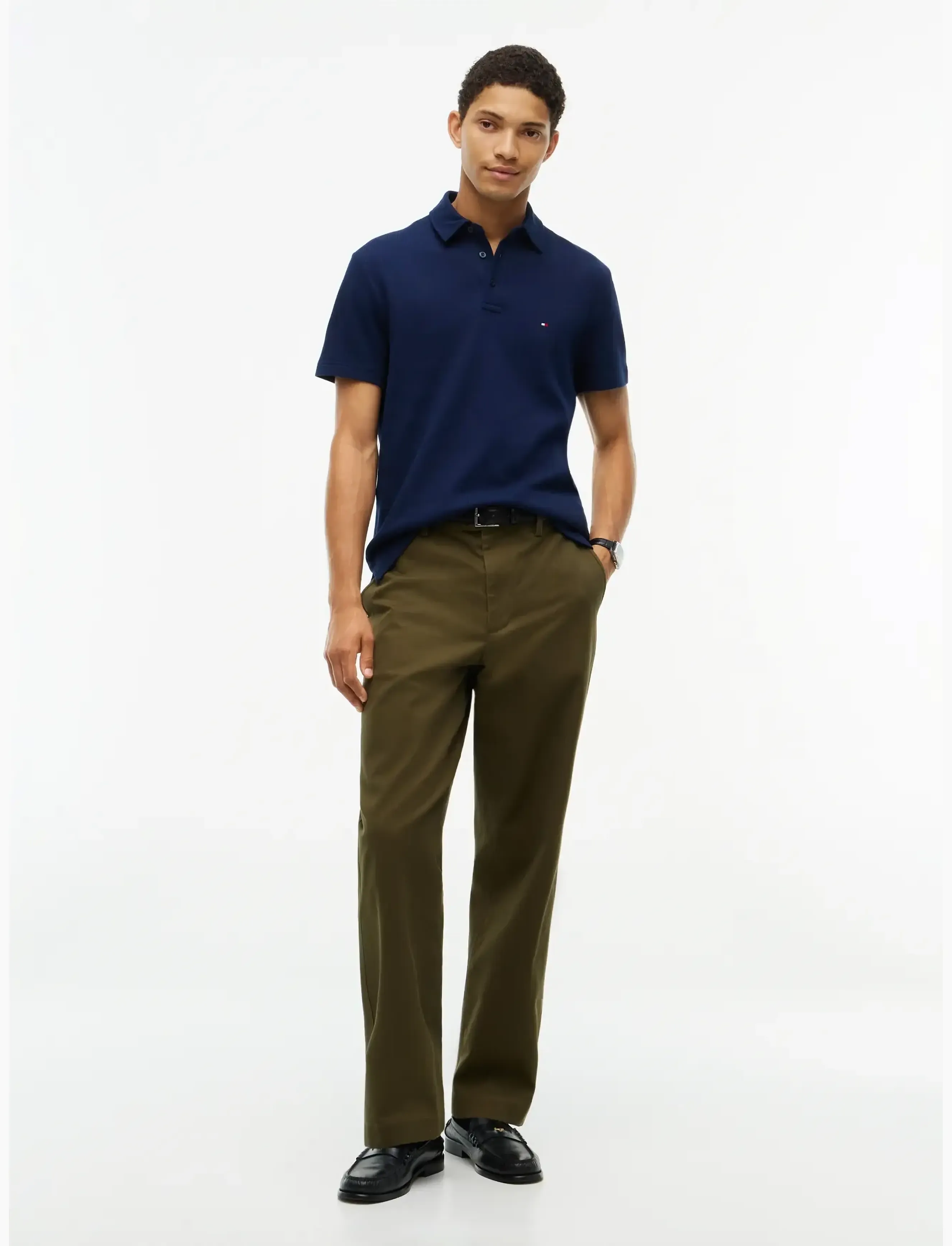 Tommy Hilfiger - S/S WAFFLE POLO - kortärmade pikéer - carbon navy - 4