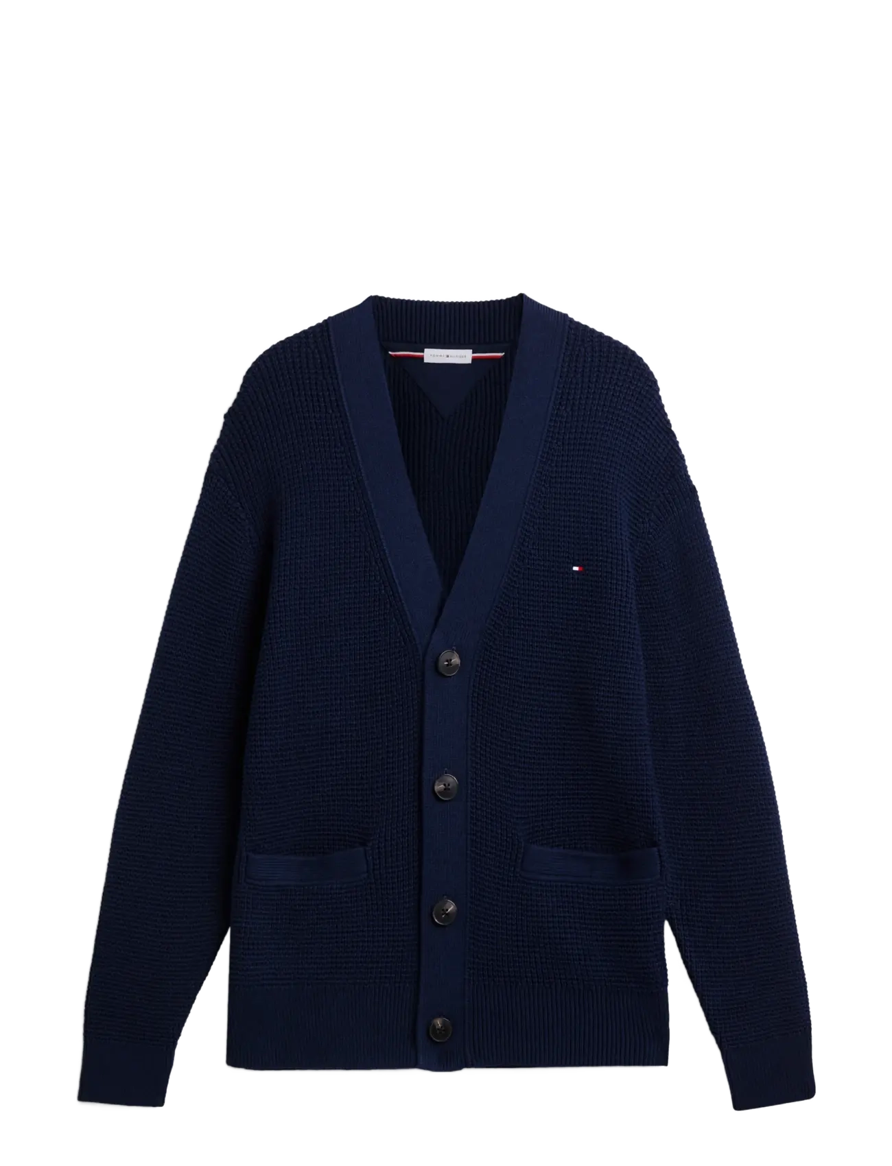 Tommy Hilfiger - WAFFLE STRUCTURE CARDIGAN - strickjacken - carbon navy - 1