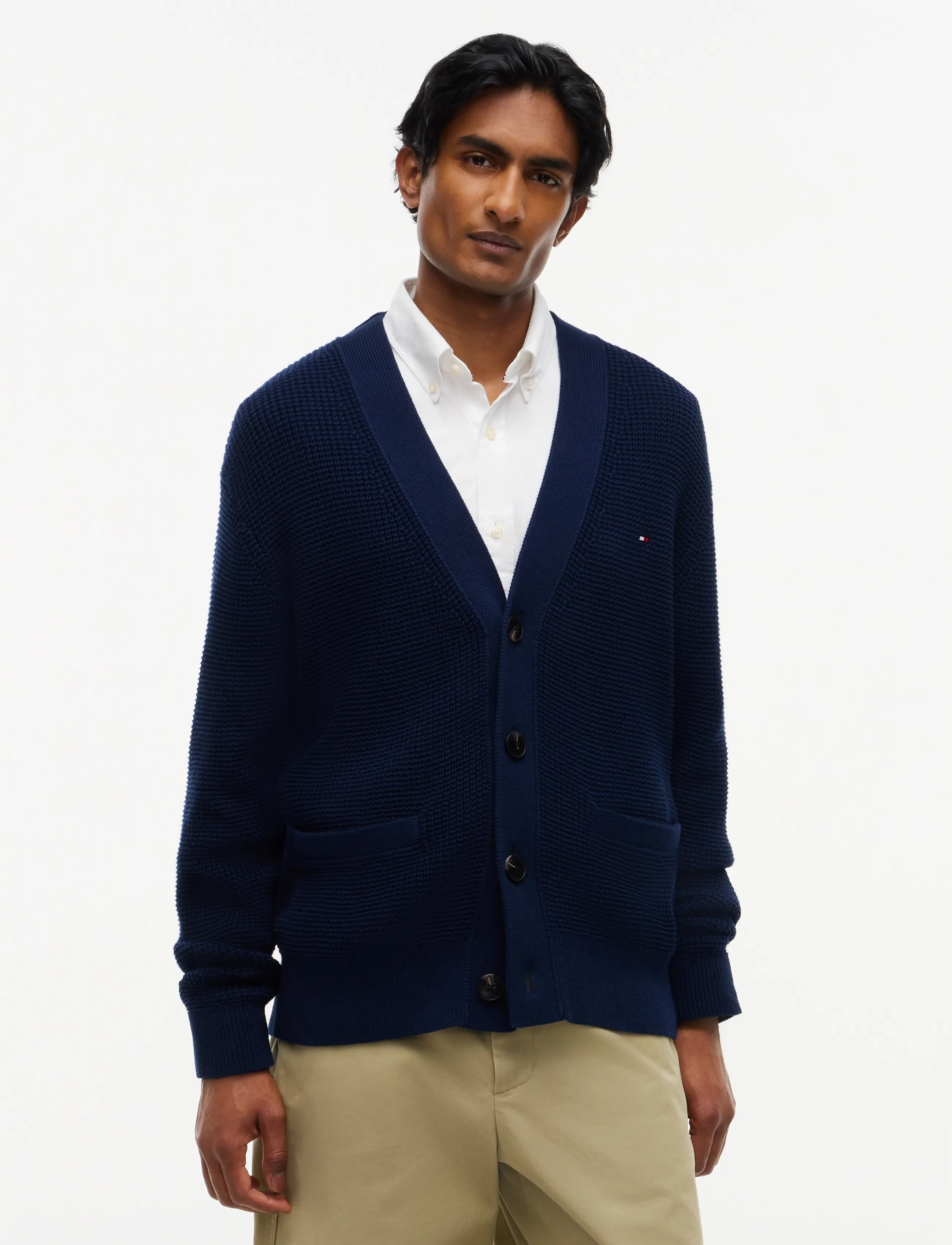 Tommy Hilfiger WAFFLE STRUCTURE CARDIGAN - Nach Anlass kaufen - CARBON NAVY / navy