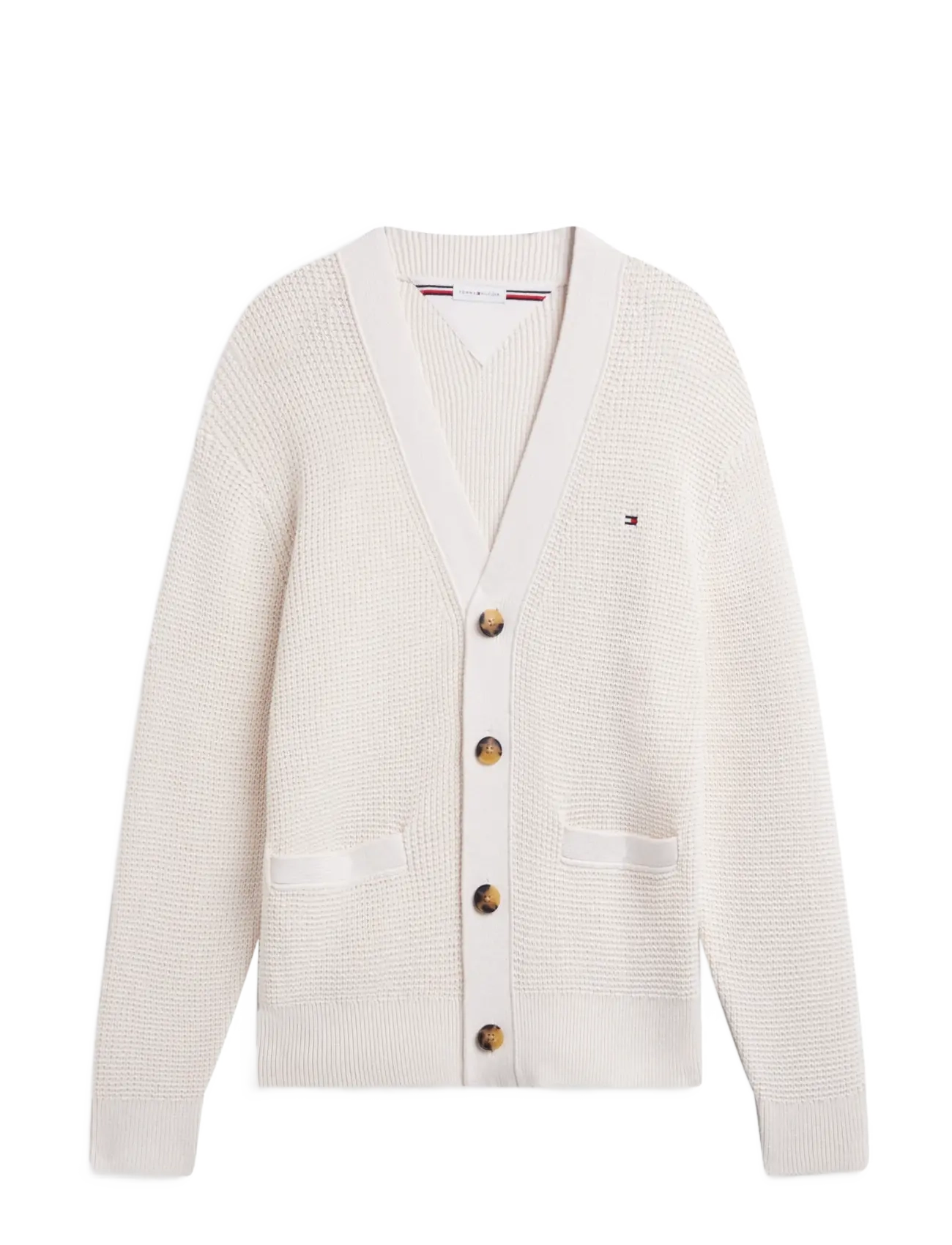 Tommy Hilfiger - WAFFLE STRUCTURE CARDIGAN - ivory petal - 1