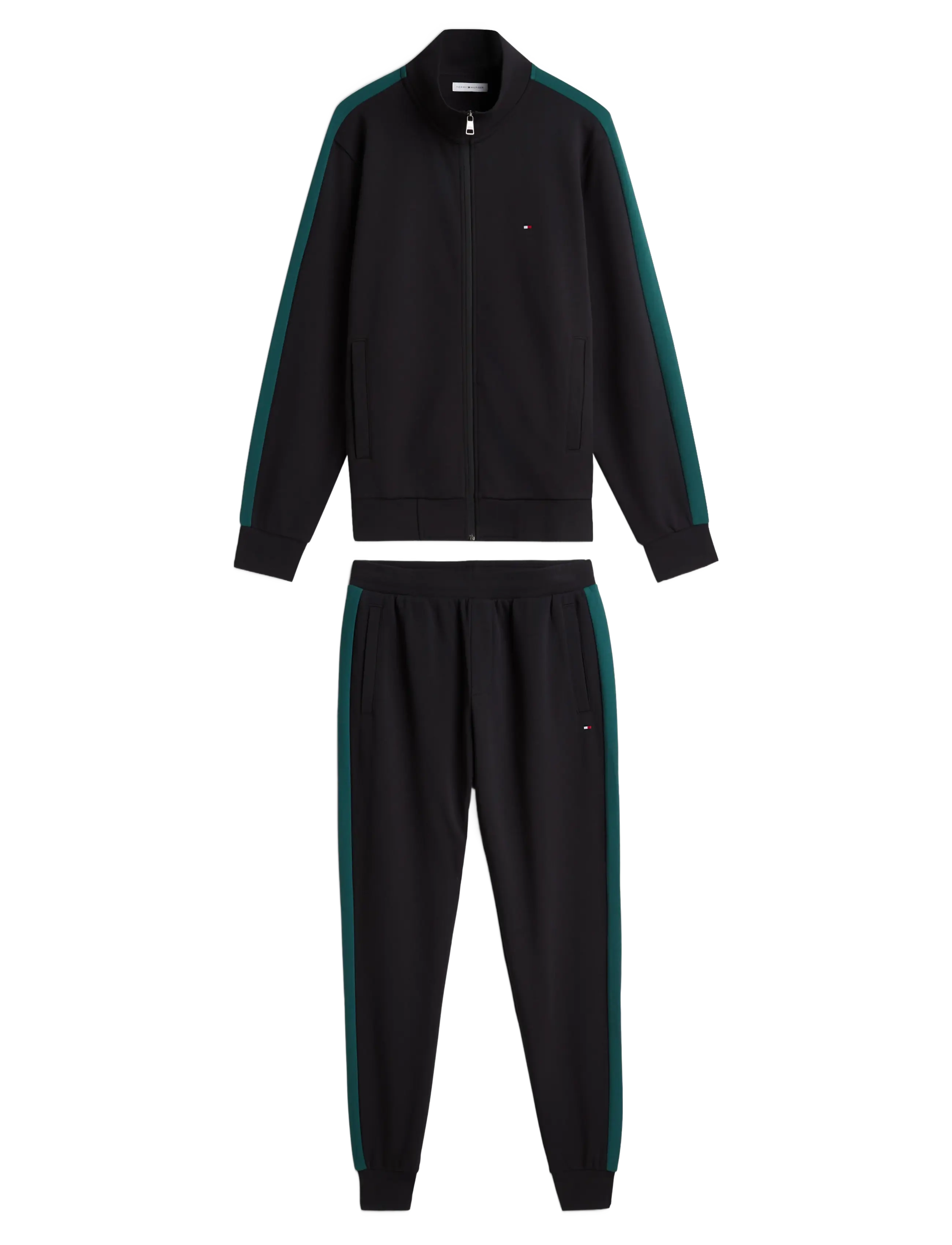 Tommy Hilfiger ESS COLORBLOCK TRACKSUIT - Trainingsanzug - BLACK / black