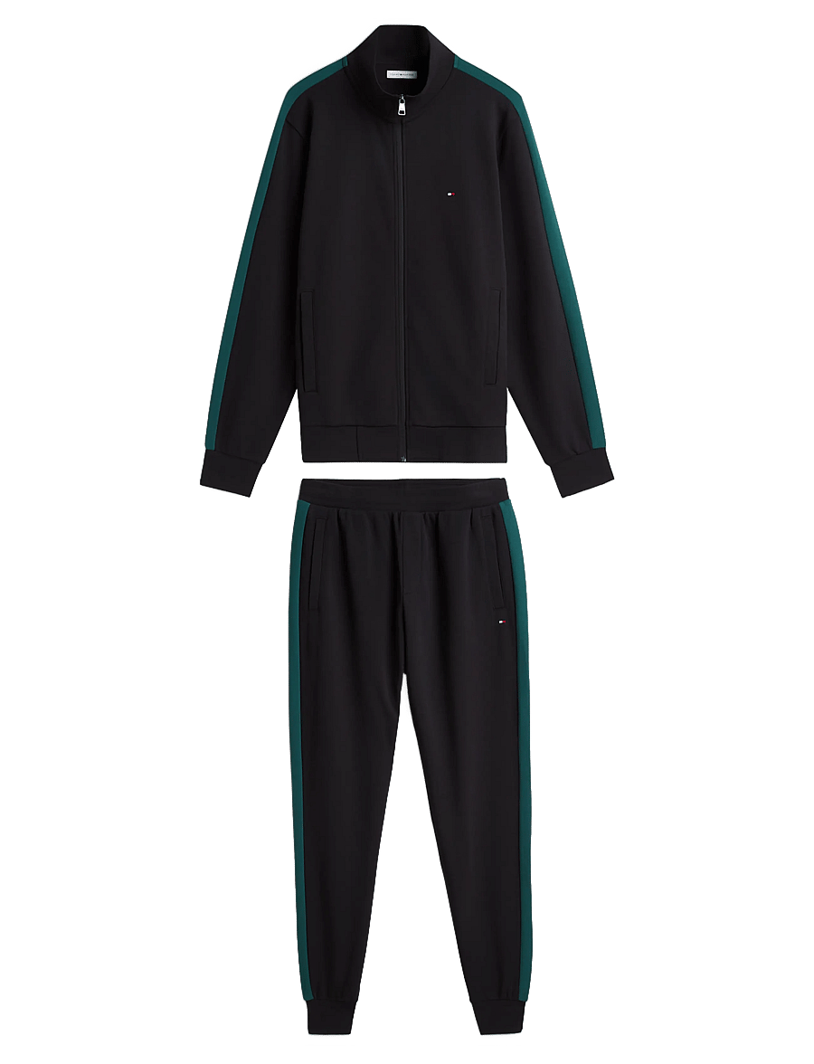 Tommy Hilfiger - ESS COLORBLOCK TRACKSUIT - dressid - black - 1