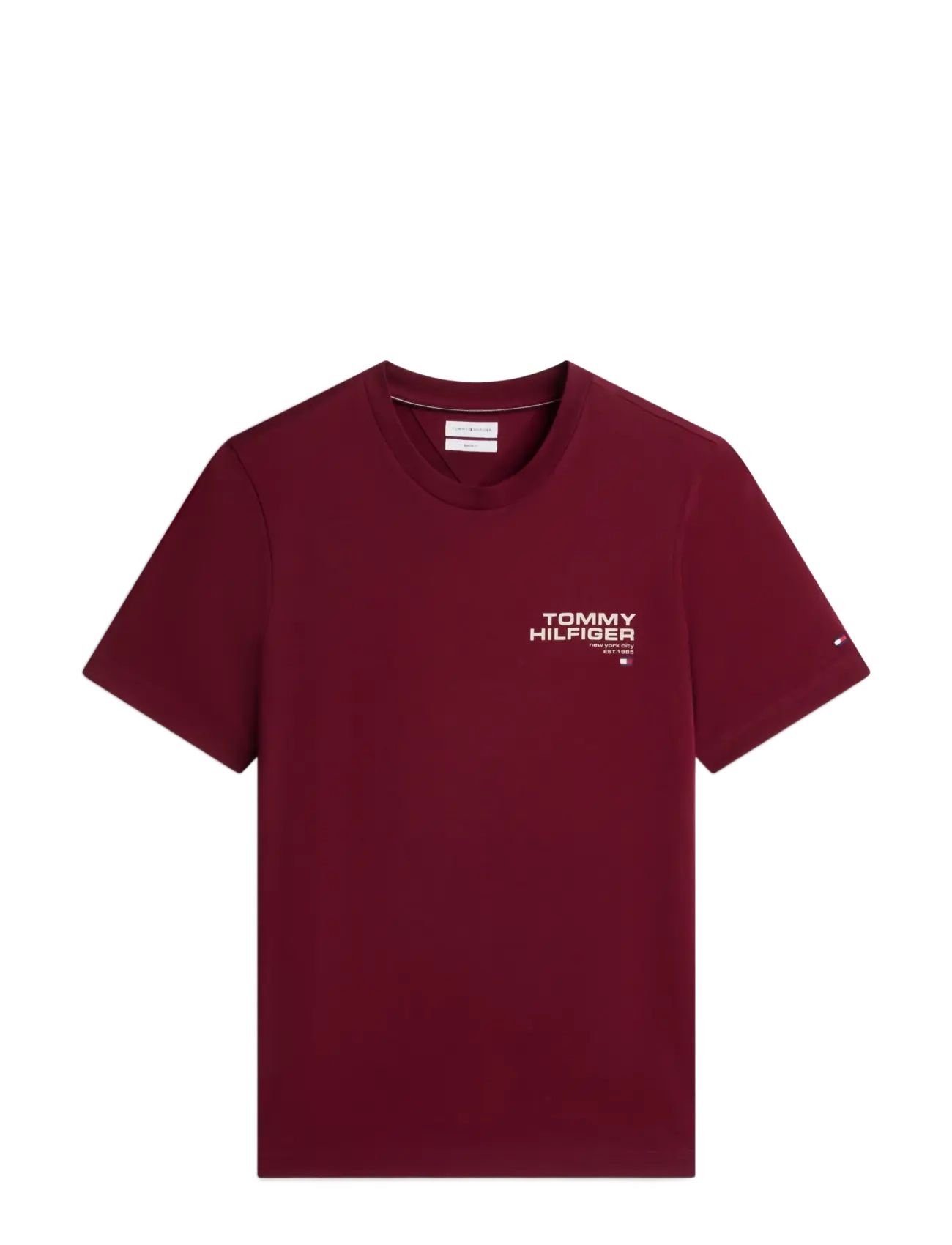 Tommy Hilfiger - NY BACK FLAG GRAPHIC TEE - burgundy - 1