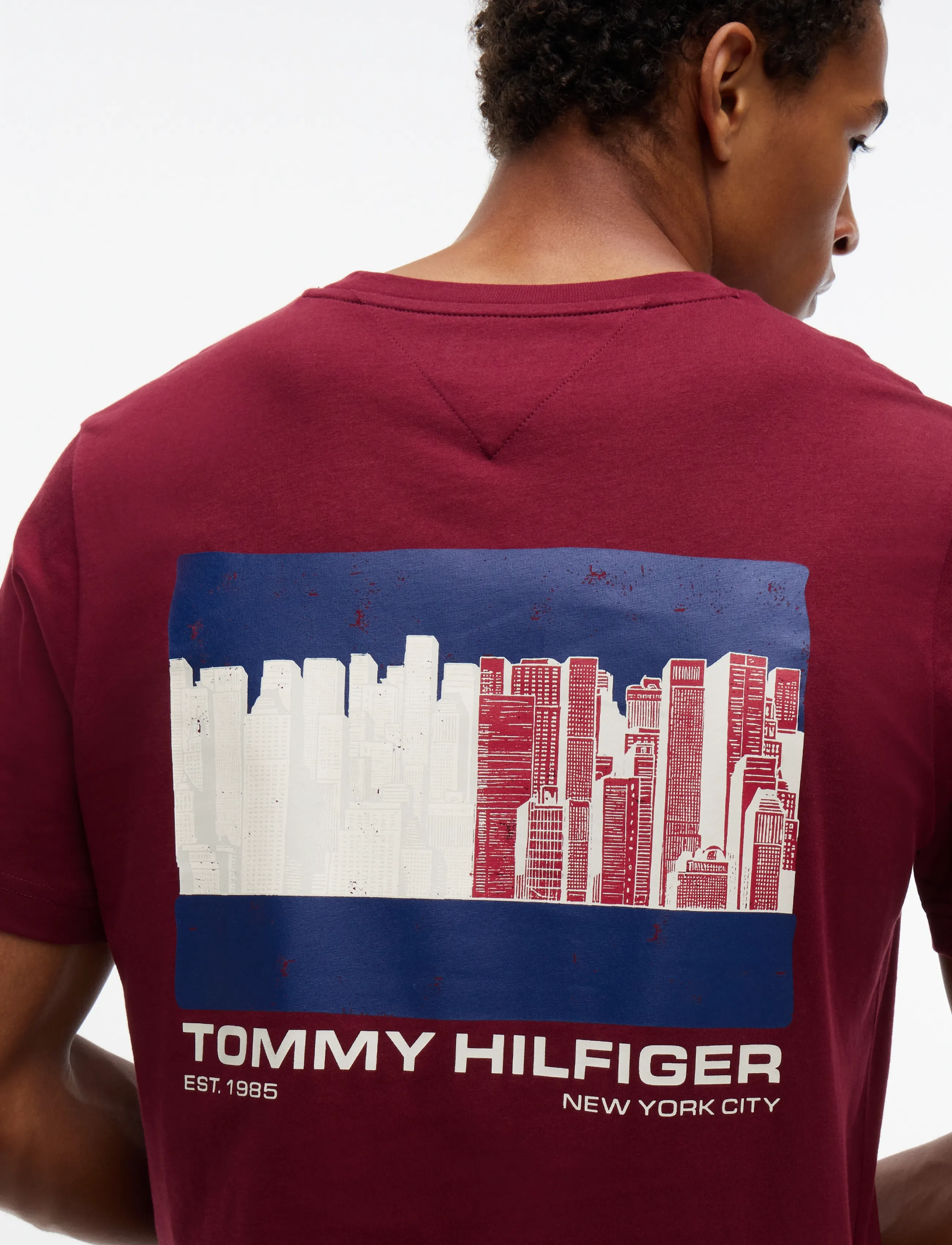 Tommy Hilfiger - NY BACK FLAG GRAPHIC TEE - burgundy - 3