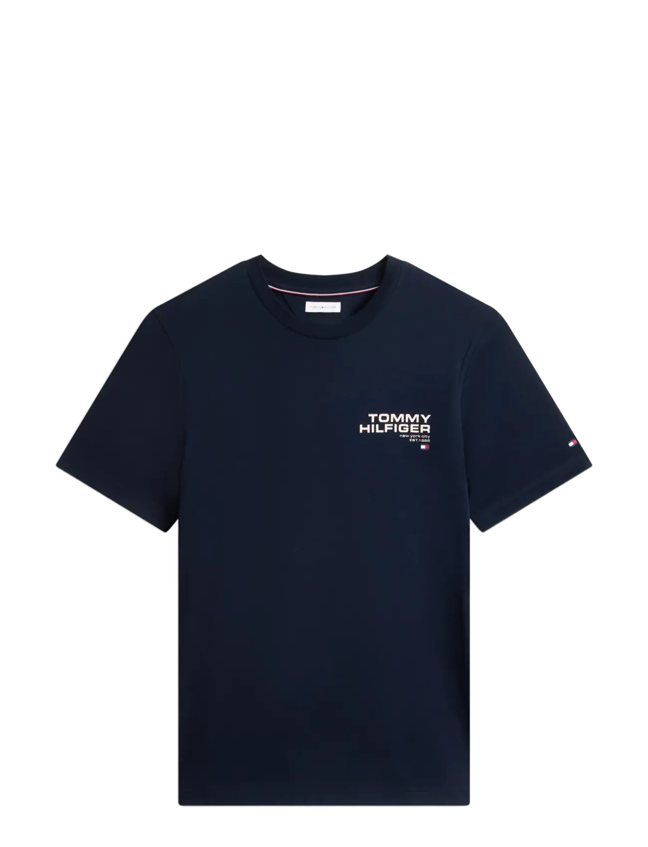 Tommy Hilfiger - NY BACK FLAG GRAPHIC TEE - kortärmade t-shirts - navy blue - 1