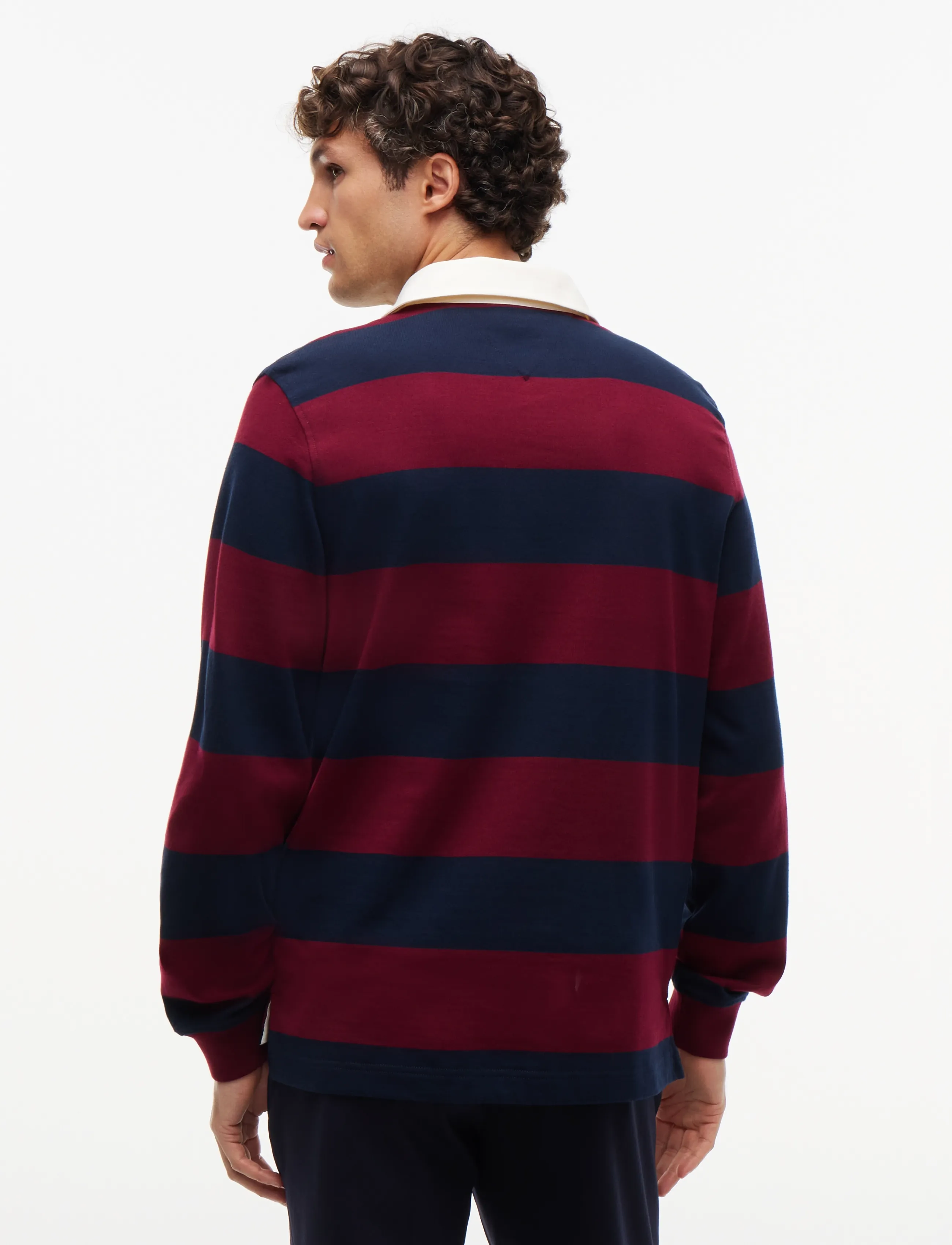 Tommy Hilfiger - ESSENTIAL STRIPE RUGBY - long-sleeved polos - burgundy  carbon navy - 2
