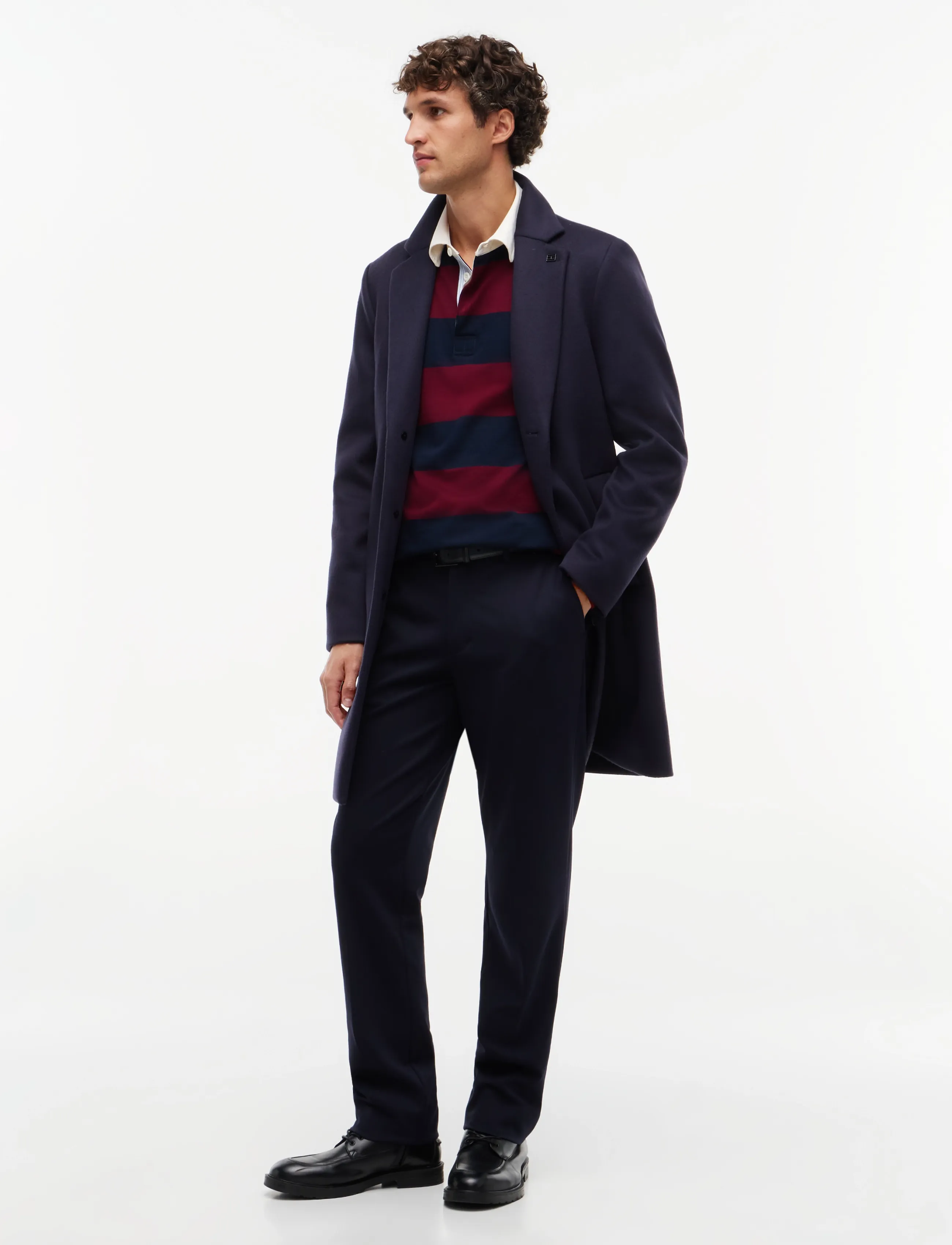 Tommy Hilfiger - ESSENTIAL STRIPE RUGBY - long-sleeved polos - burgundy  carbon navy - 4