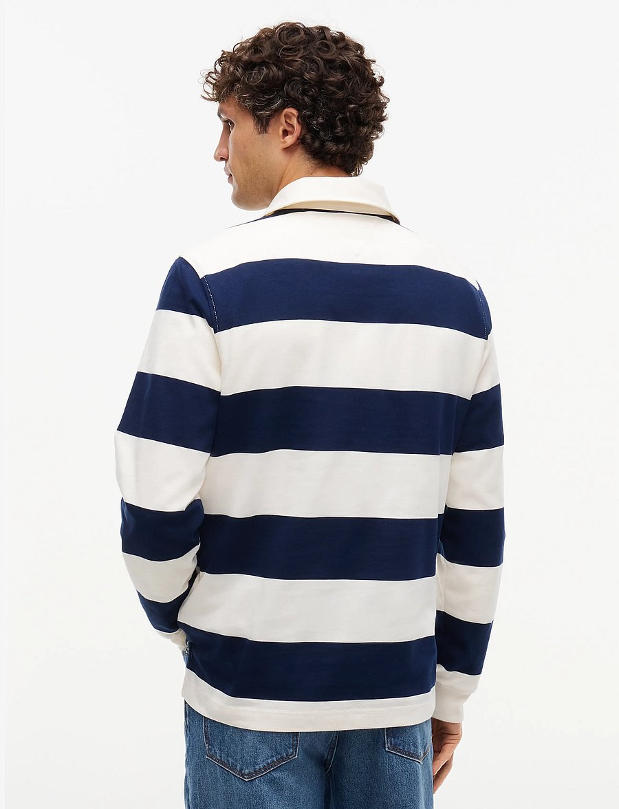 Tommy Hilfiger - ESSENTIAL STRIPE RUGBY - długi rękaw - ivory petal carbon navy - 2