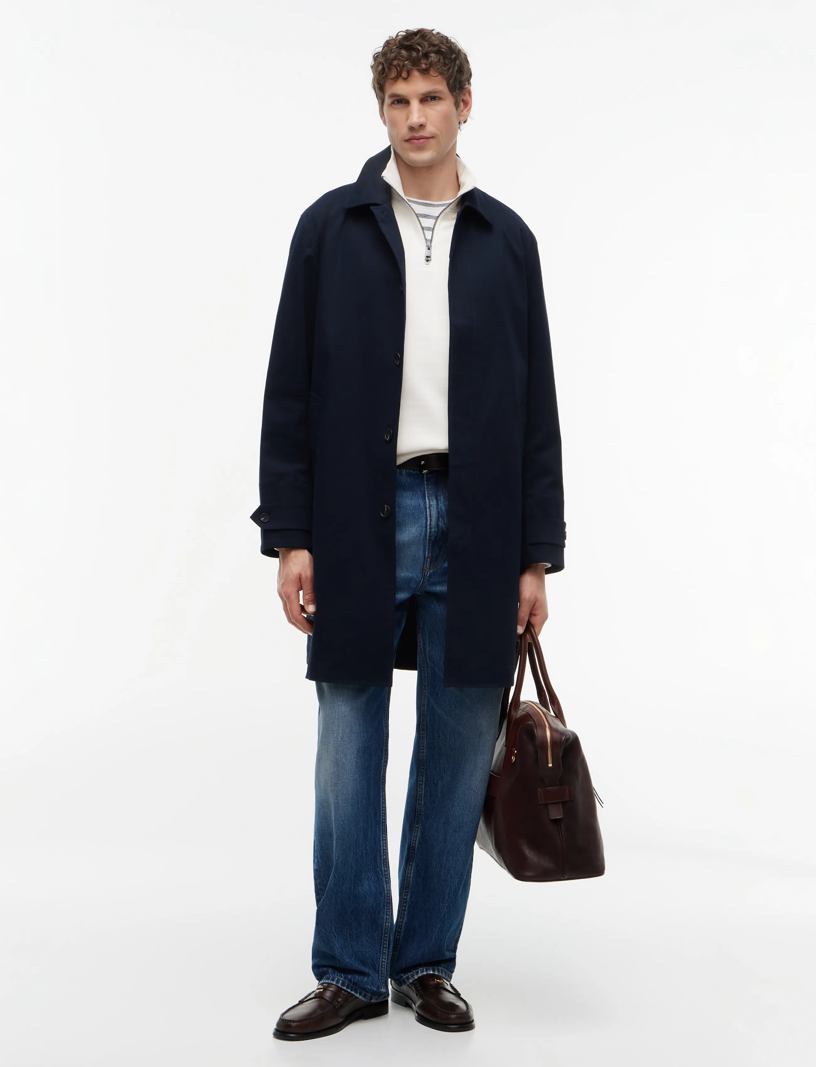 Tommy Hilfiger Unlined Carcoat, Mænd, Carcoat, Navy, Str: XL