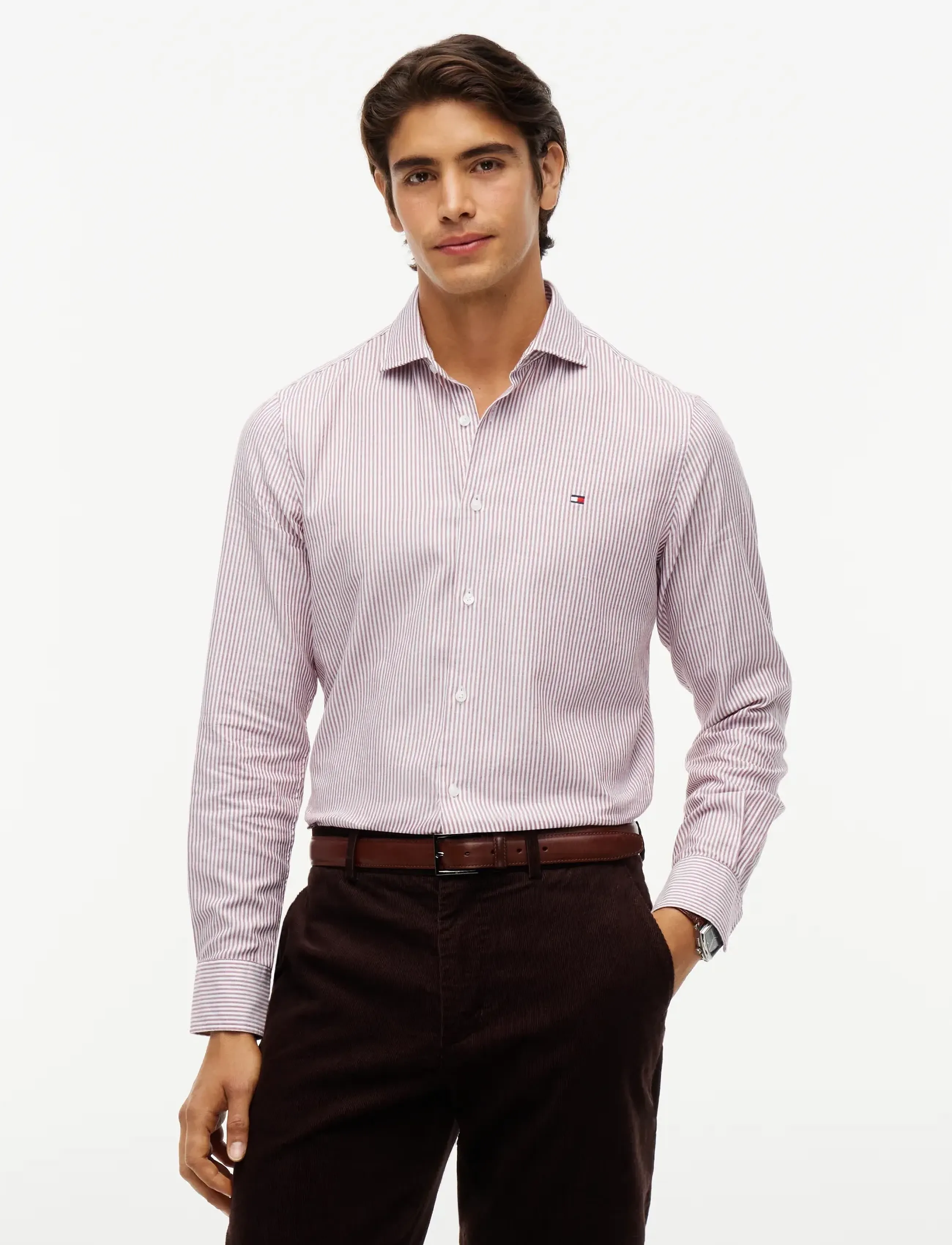 Tommy Hilfiger - CL OXFORD STRIPE - premium stiilid - rouge   white - 0